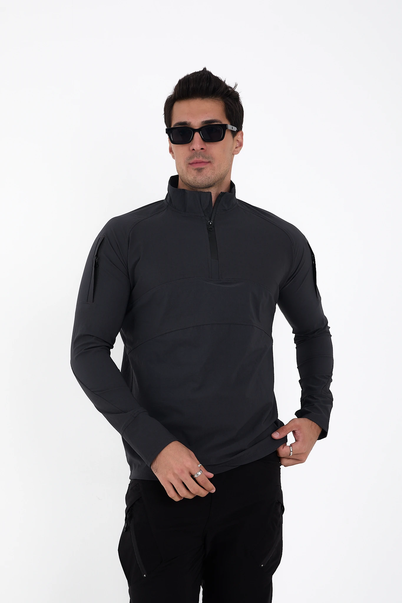 Camp136 Outdoor Tactical Su iticili Erkek Taktik Sweatshirt - ANTRASİT