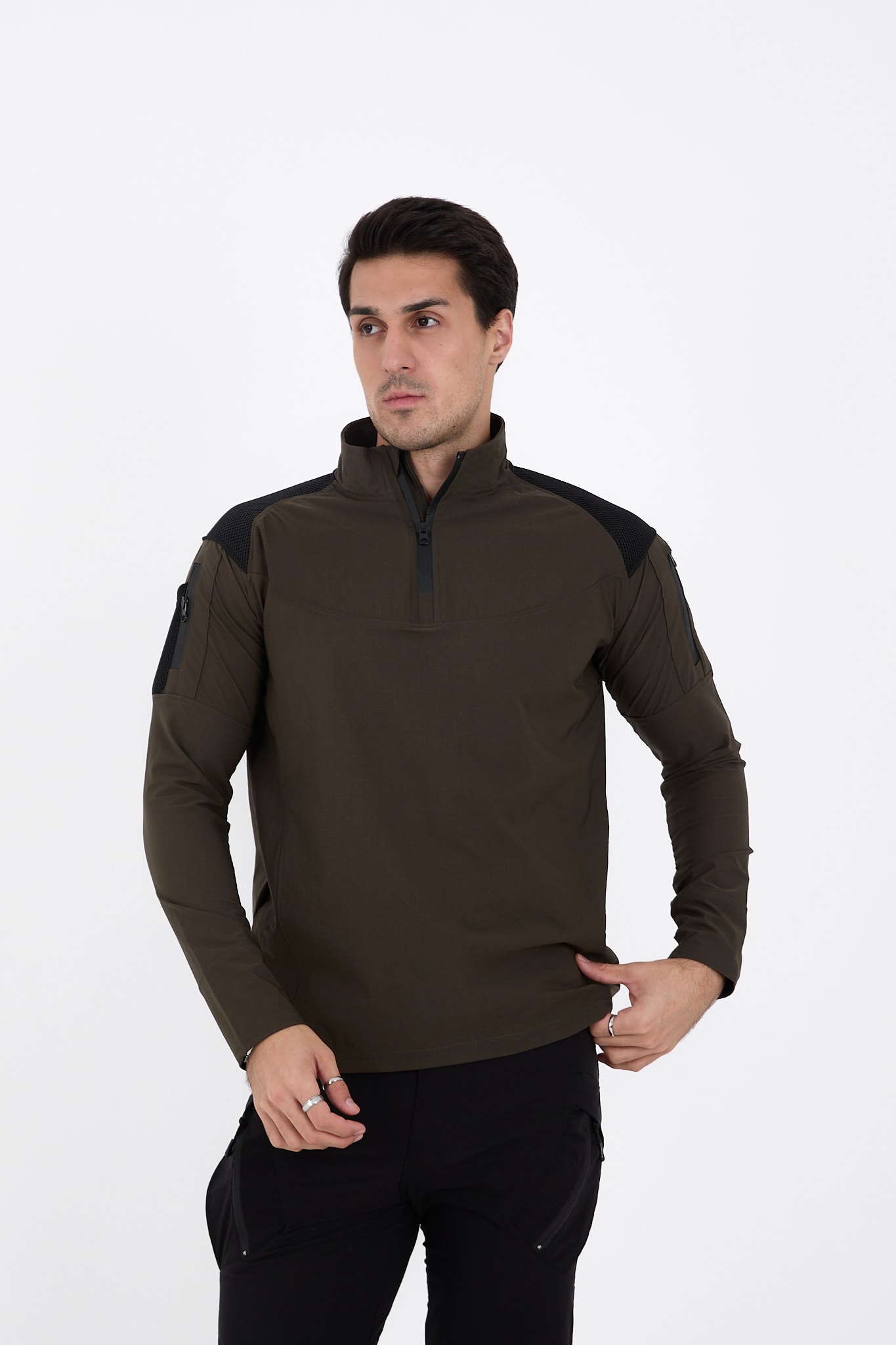 Camp137 Outdoor Tactical Su iticili Erkek Taktik Sweatshirt - HAKİ