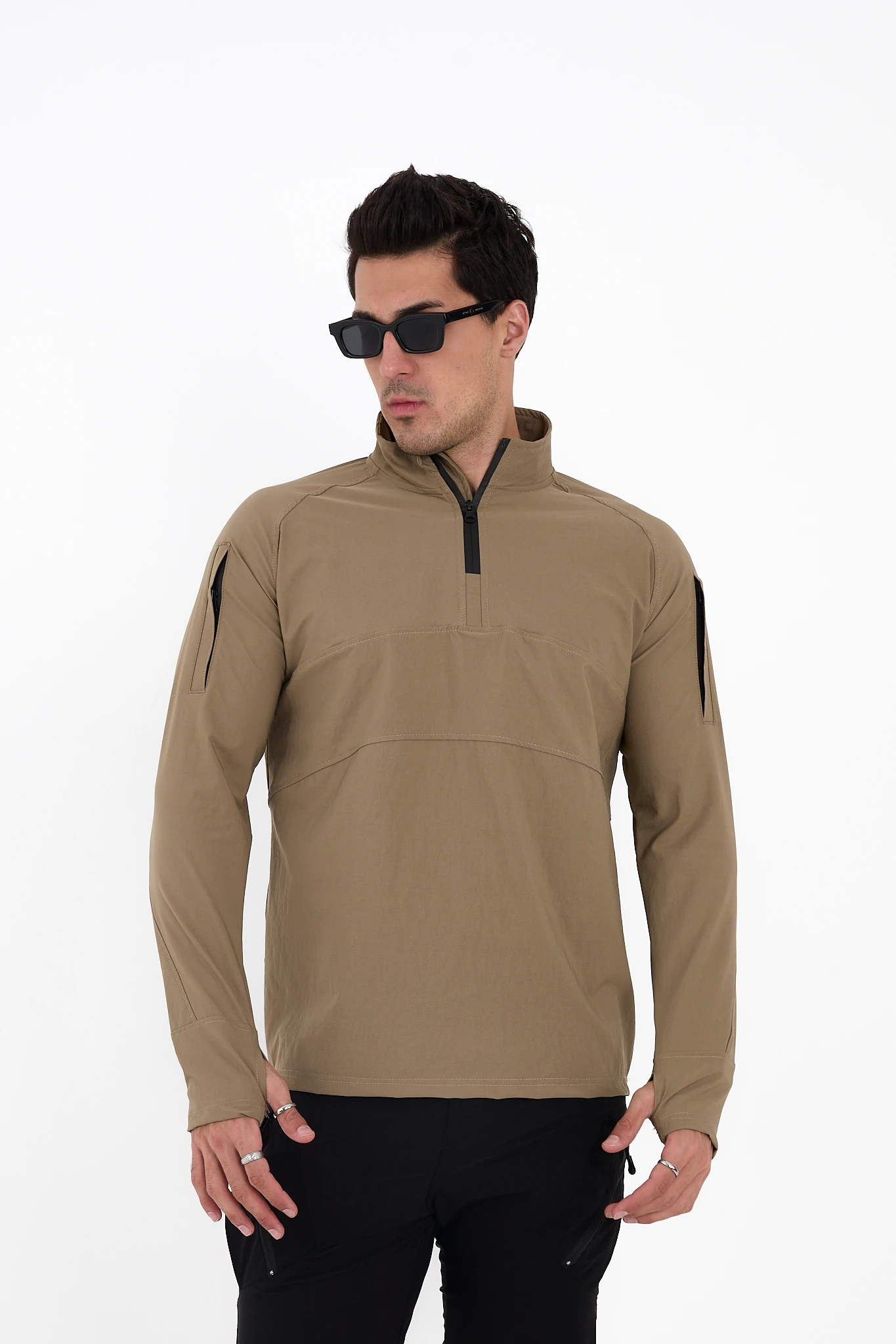 Camp136 Outdoor Tactical Su iticili Erkek Taktik Sweatshirt - BEJ