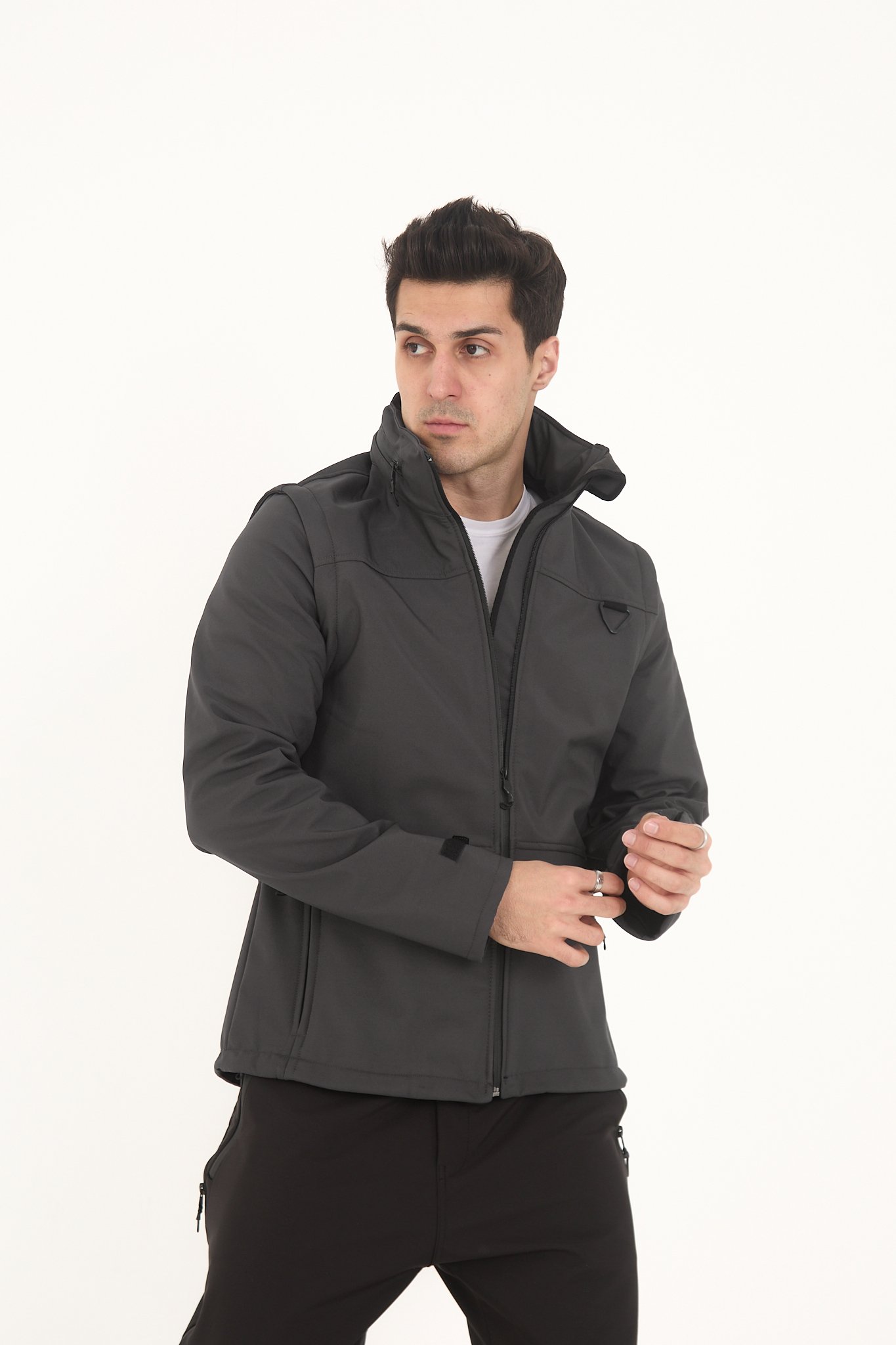 Camp460 / KM79 Outdoor Tactical Softshell Su & Rüzgara Dayanıklı Erkek Taktik Yelek & Mont - ANTRASİT