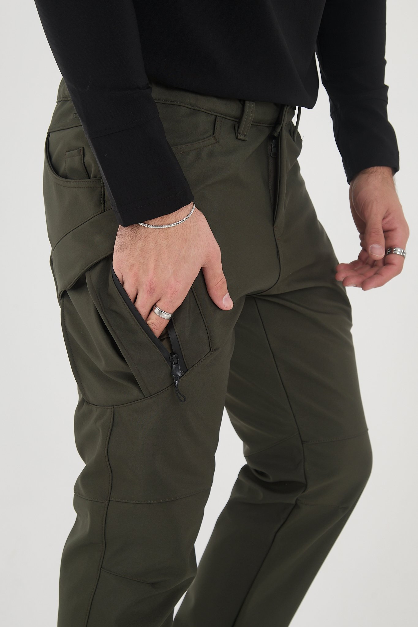 Camp594 Outdoor Tactical Softshell Su & Rüzgara Dayanıklı Kışlık Erkek Taktik Pantolon