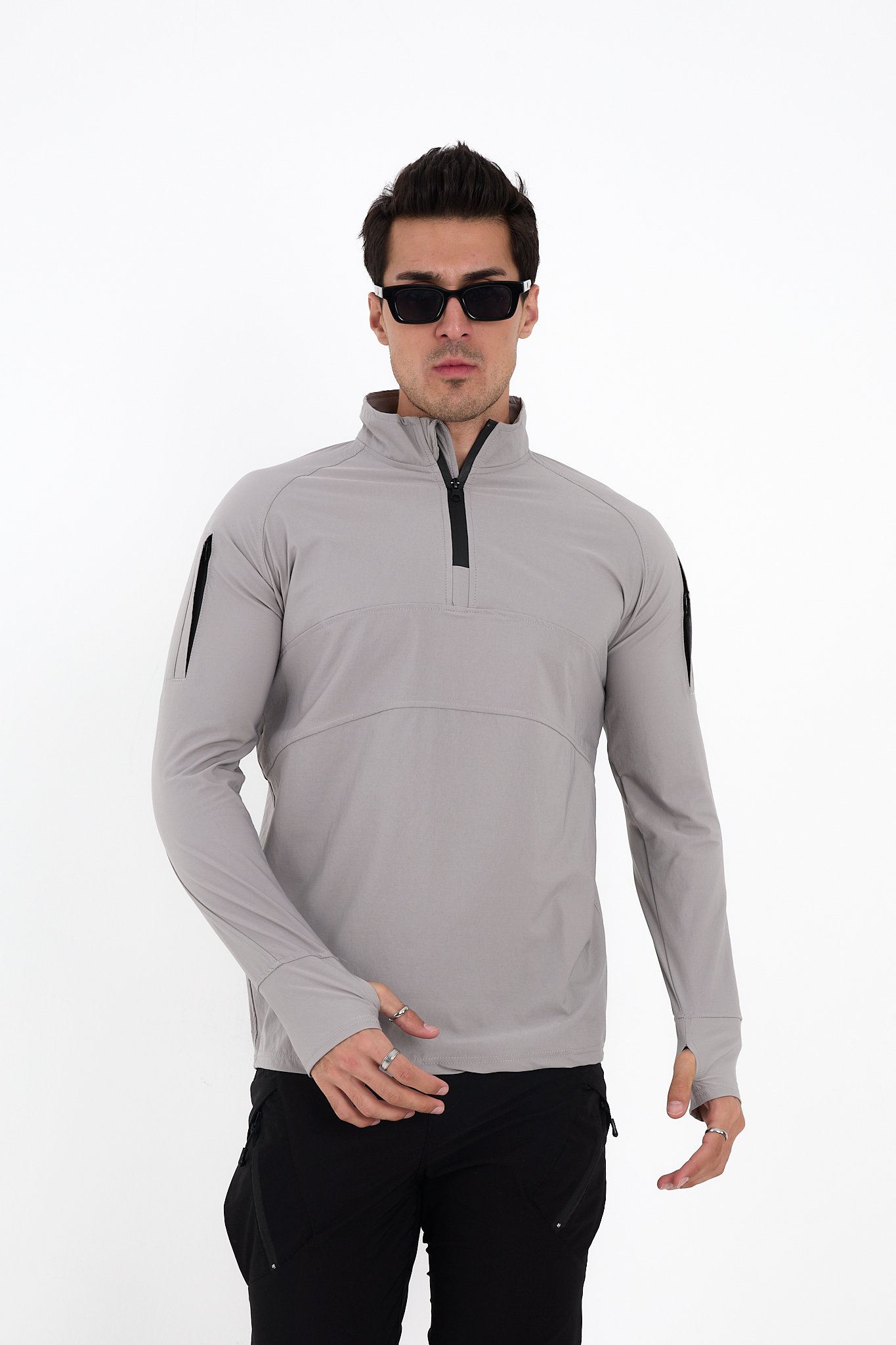 Camp136 Outdoor Tactical Su iticili Erkek Taktik Sweatshirt - TAŞ