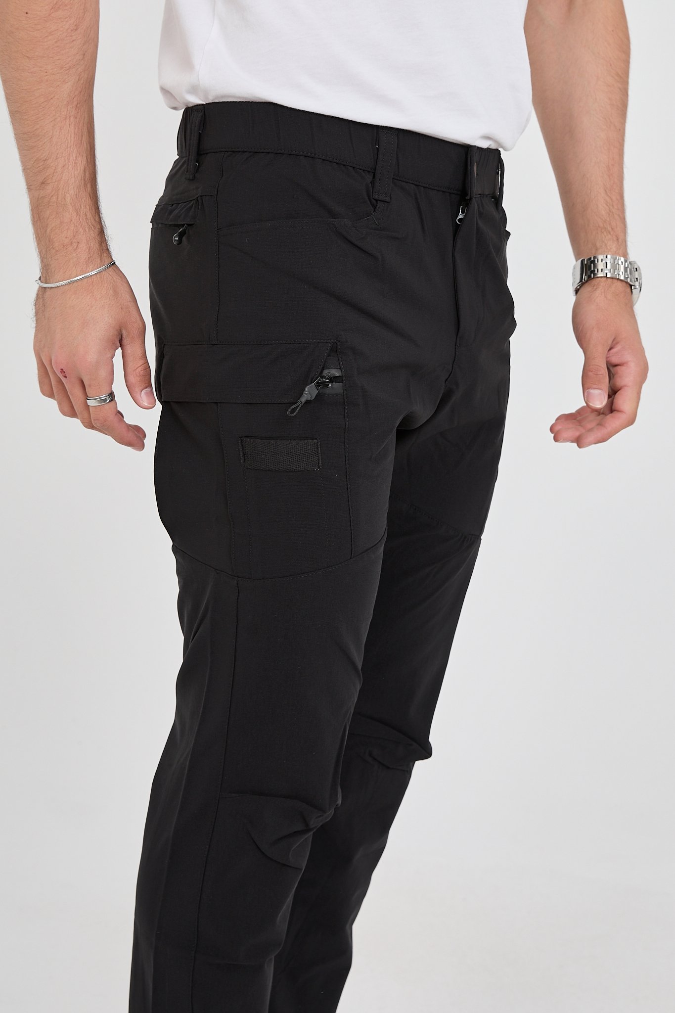 Camp525 Outdoor Tactical Su iticili Likralı Yazlık Erkek Taktik Pantolon - SİYAH