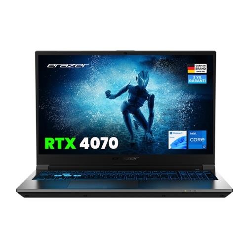ERAZER Deputy P60 MD62624 i7-13620H 16GB 1TB RTX4070 15.6 W11H  3 Yıl Garanti, FHD 144Hz, 2x8GB DDR4 3200MHz