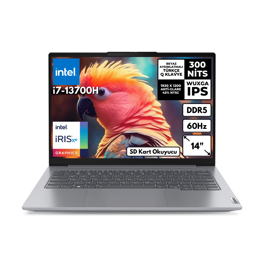 Lenovo ThinkBook 14 G6 i7-13700H 64-GBDDR5 256 GBSSD Iris Xe Graphics 14" WUXGA Windows 10 Home 21KG004NTRHMF124