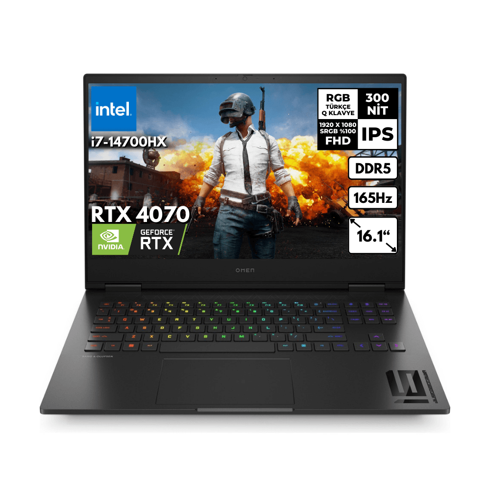 HP Omen 16-WF1020NT i7-14700HX 48-GBDDR5 4 TBSSD RTX4070 (8GB) 16.1" FHD 165Hz Freedos 9J1Y9EAHMF15