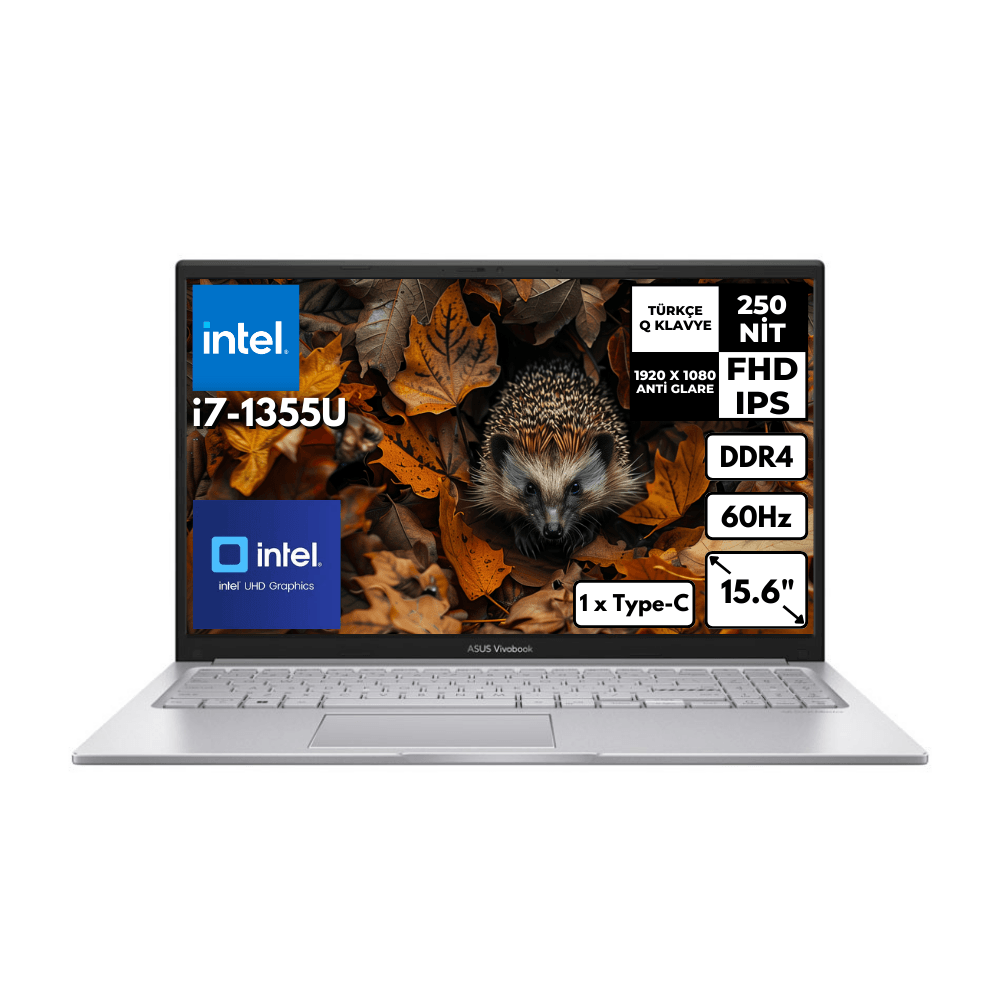 Asus Vivobook 15 i7-1355U 16GB 1 TBSSD 15.6" FHD Freedos Taşınabilir Bilgisayar X1504VA-NJ412HMF2
