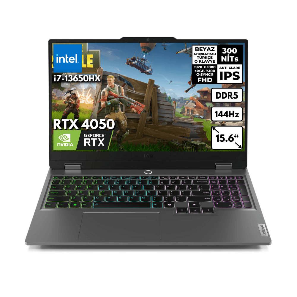 Lenovo LOQ i7-13650HX 48 -GBDDR5 4 TBSSD RTX4050 (6GB-105W) 15.6" FHD Windows 11 Pro AI Gaming Notebook 83DV0118TRHMF35