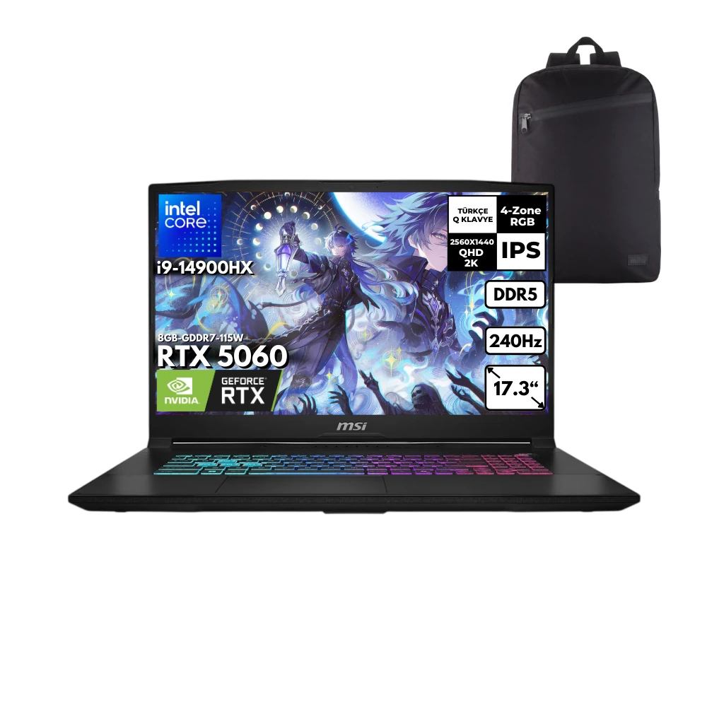MSI KATANA 17 HX Core i9-14900HX 48 -GBDDR5 1 TBSSD RTX5060 (8GB