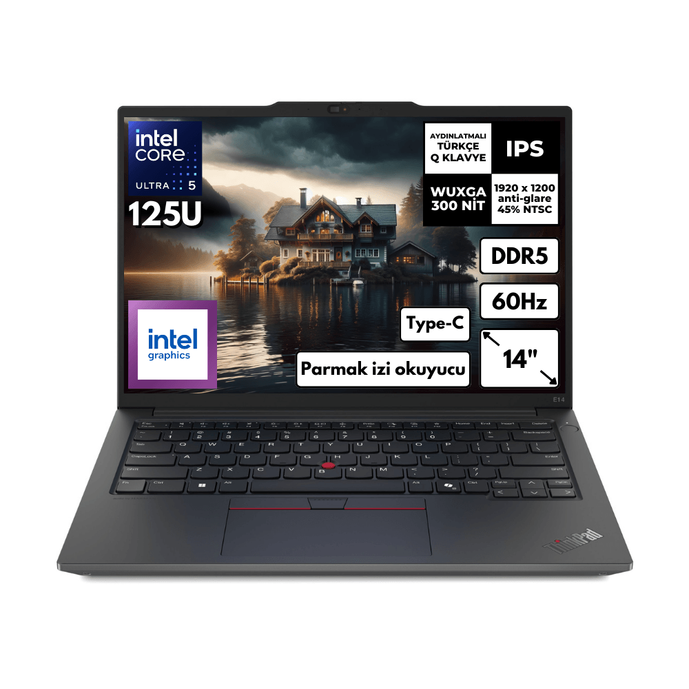 Lenovo ThinkPad E14 G6 Ultra 5-125U 16-GBDDR5 512 GB SSD Intel Graphics 14" WUXGA Windows 11 Home Notebook 21M7002PTXHMF67