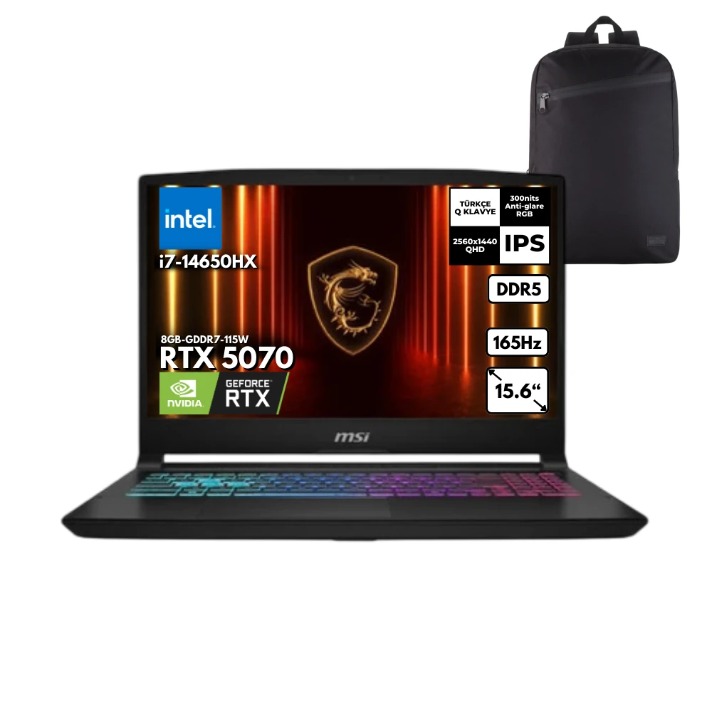 MSI Katana 15 HX i7-14650HX 64-GBDDR5 2 TBSSD RTX5070 (8GB-GDDR7