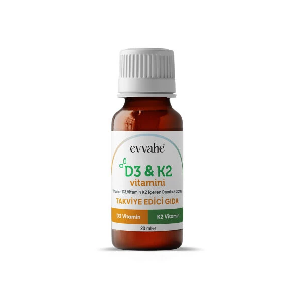 EVVAHE VİTAMİN D3 K2 20ML