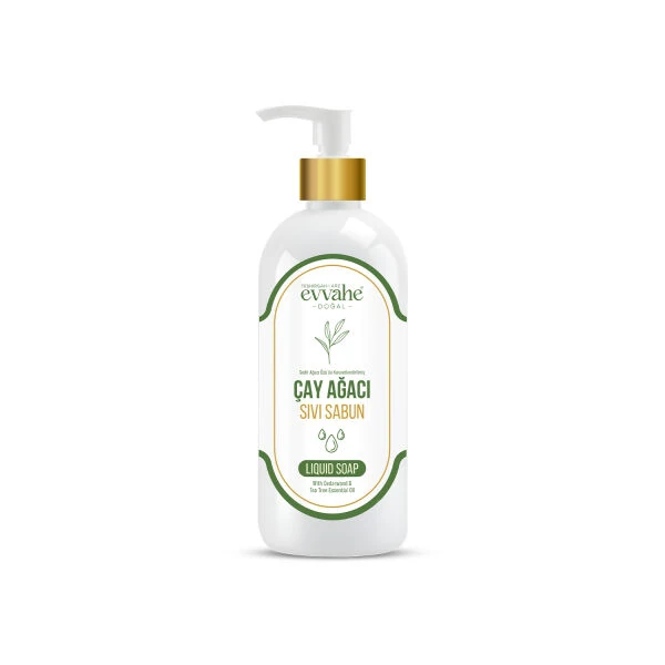 EVVAHE SEDİR AĞACI ÖZÜ İLE KUVVETLENDİRİLMİŞ ÇAY AĞACI YAĞLI SIVI SABUN 400 ML