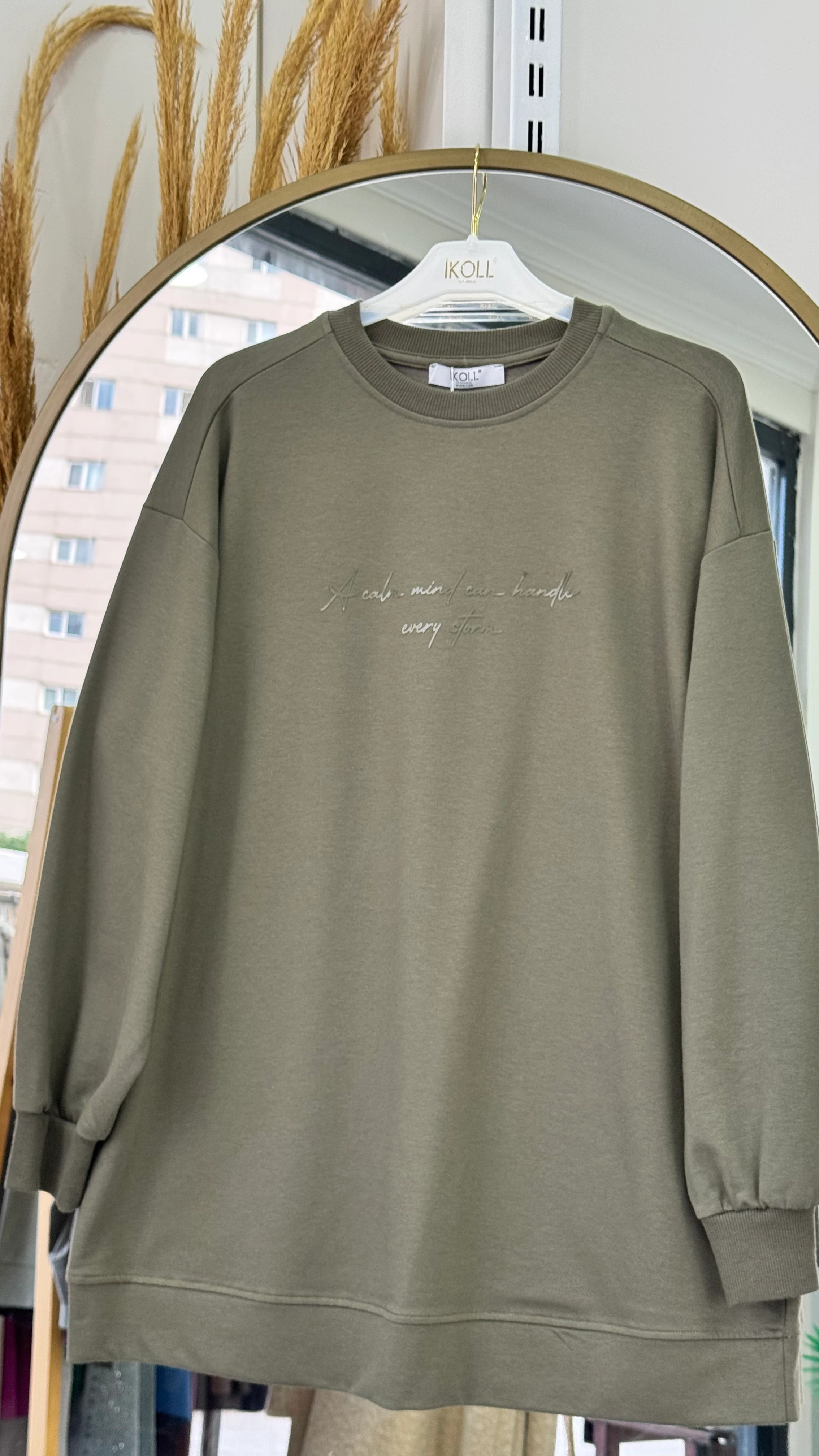 Oversize Sweat - haki yeşil