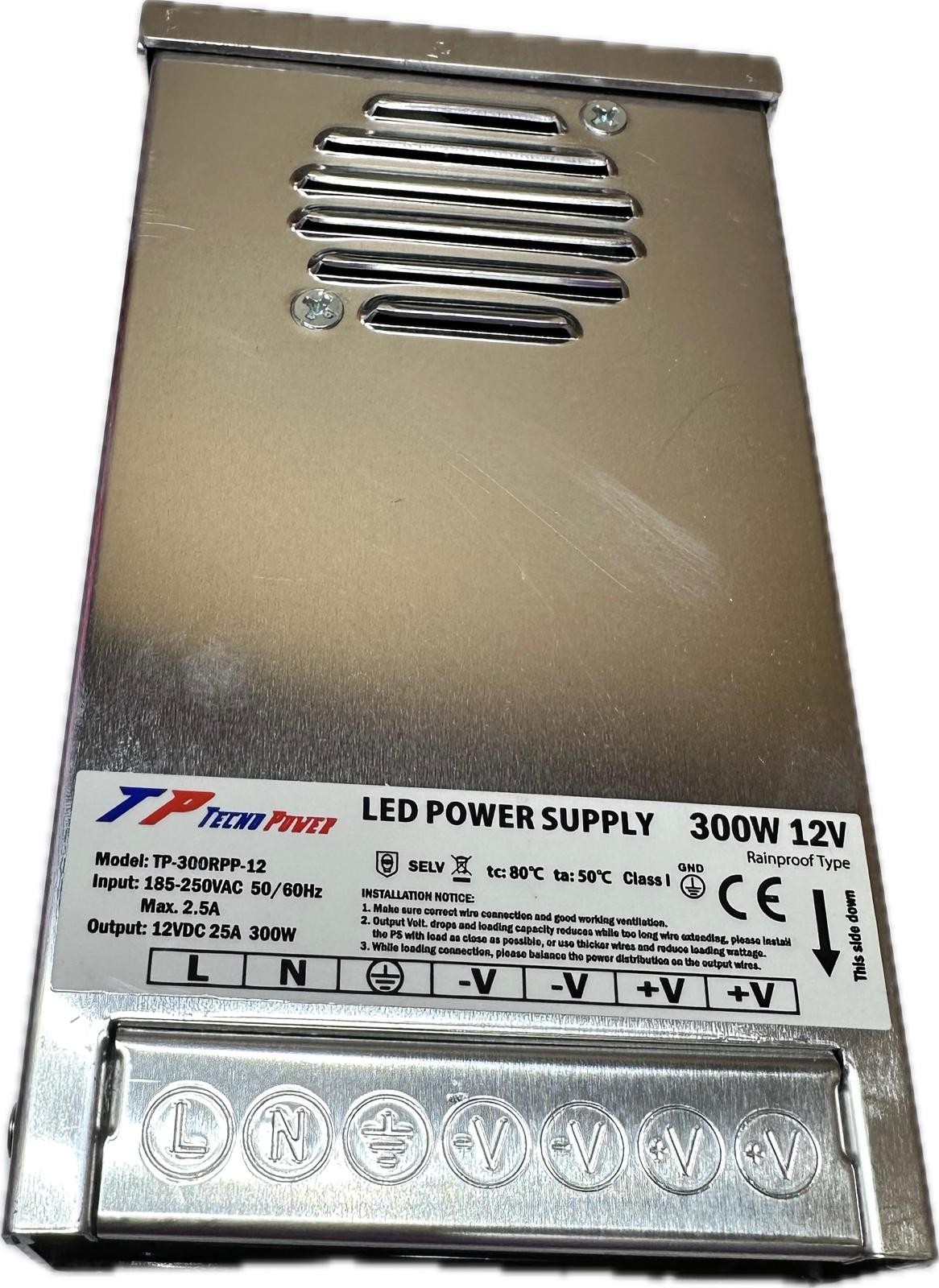 12V TECNOPOWER 300W YAĞMUR KORUMALI ADAPTÖR PREMİUM