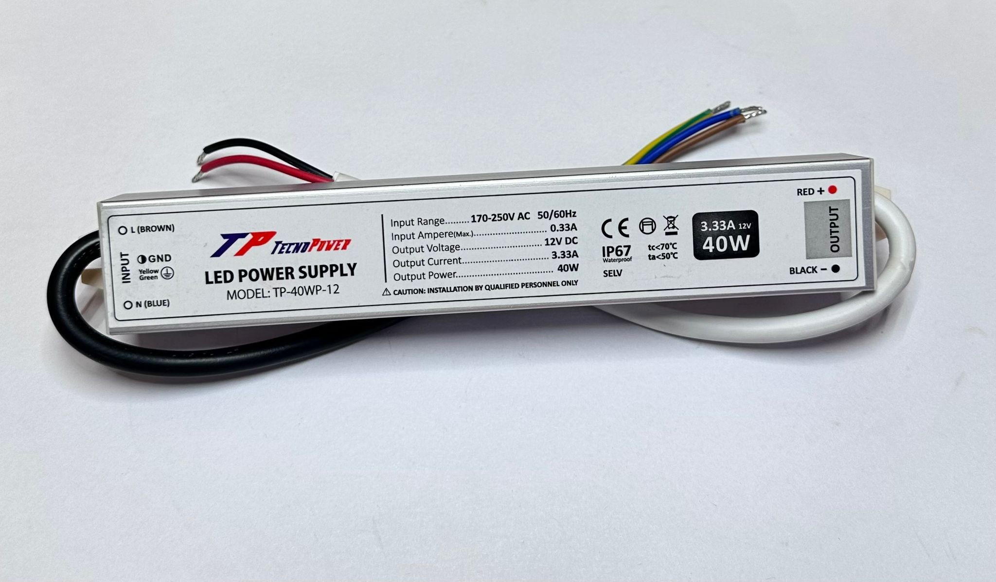 TECNOPOWER 12V 3.33A 40W İP67 DIŞ MEKAN PREMİUM ADAPTÖR