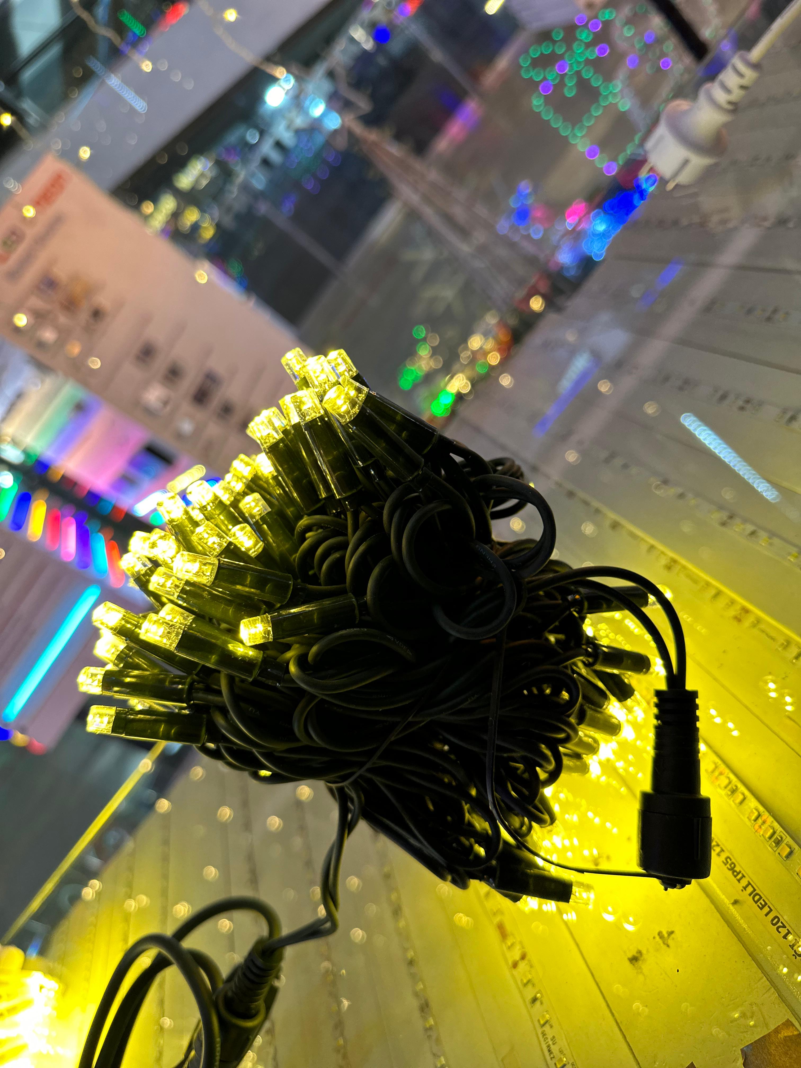 10 METRE STRİNG İP LED DIŞ MEKAN İP65 YILBAŞI SÜSLEMELESİ 100 LEDLİ YEŞİL KABLO