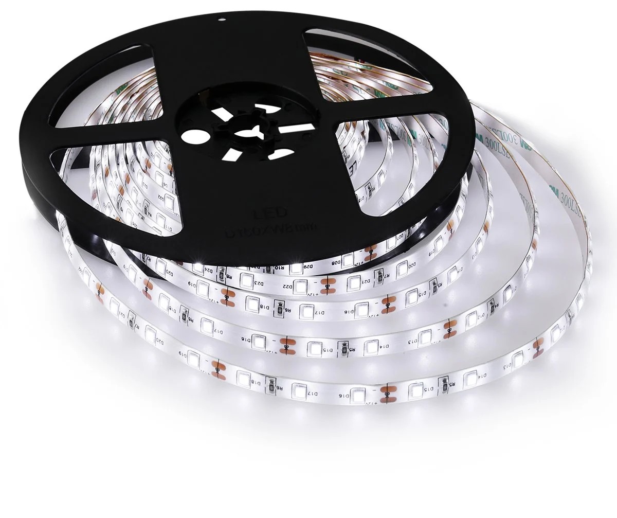 12V 3528 DIŞ MEKAN SİLİKONLU BEYAZ ŞERİT LED (5 METRE)