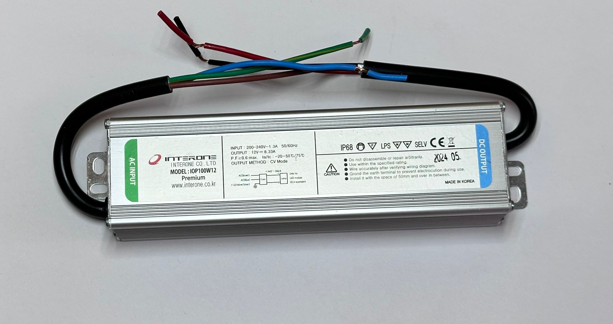 İNTERONE 12V 100W 8.3A İP 68 DIŞ MEKAN ADAPTÖR