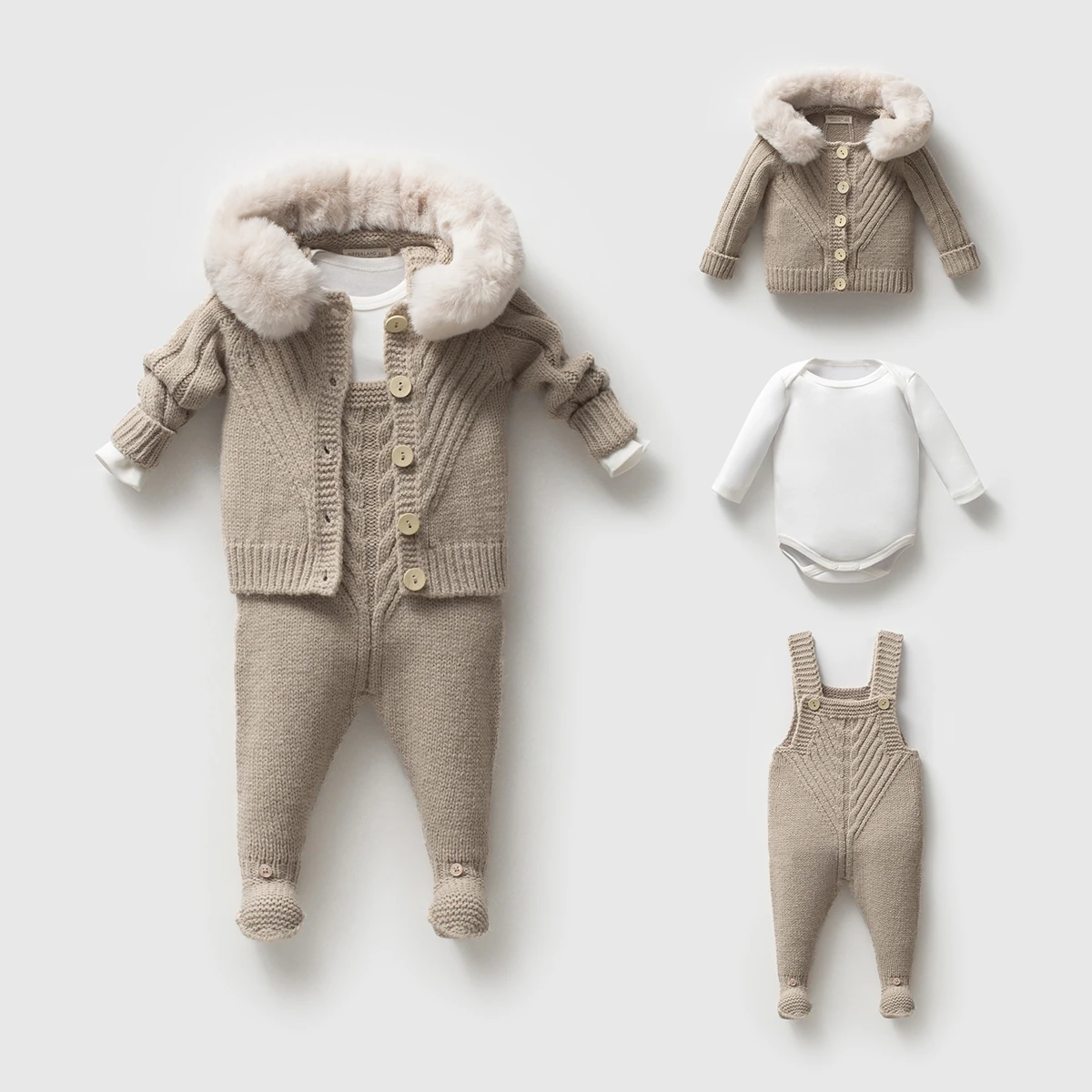 NİPPERLAND UNISEX 3-6-9-12 AY SALOPETLİ TAKIM