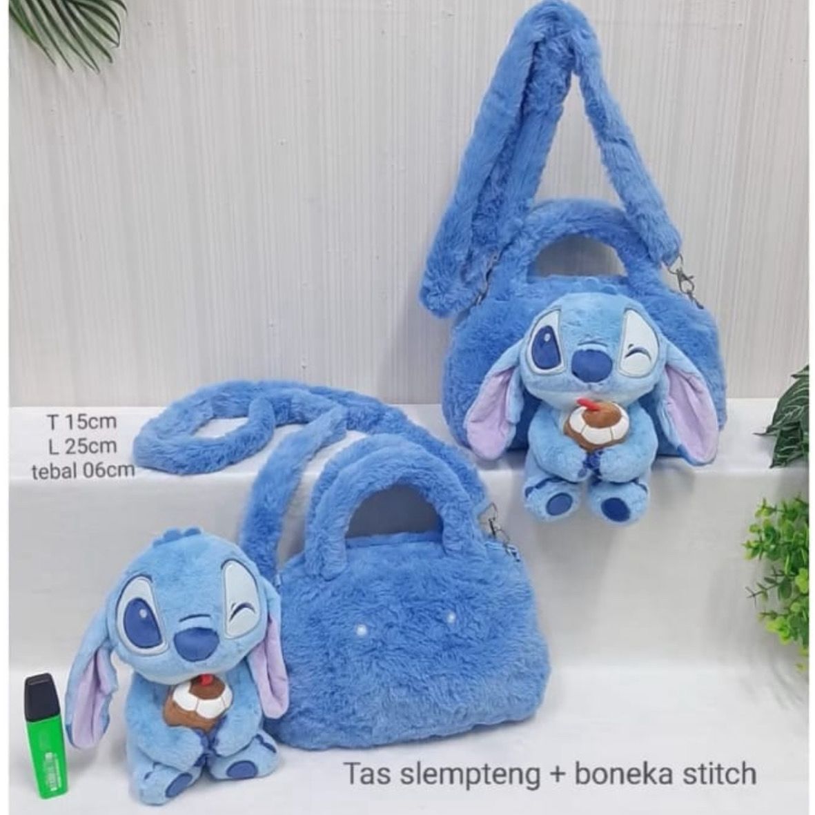 stitch peluş çanta