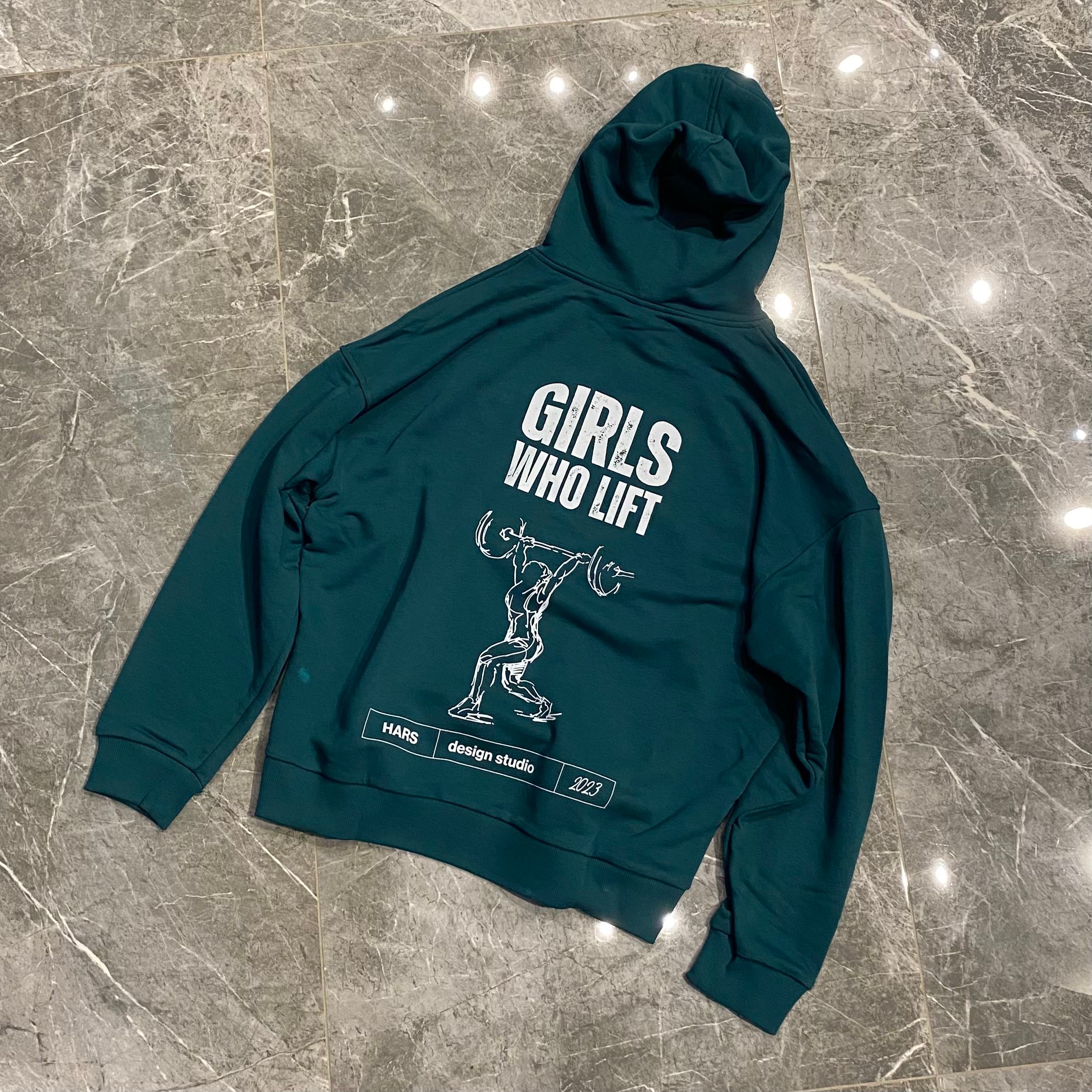 YEŞİL "GIRLS WHO LIFT" HOODIE