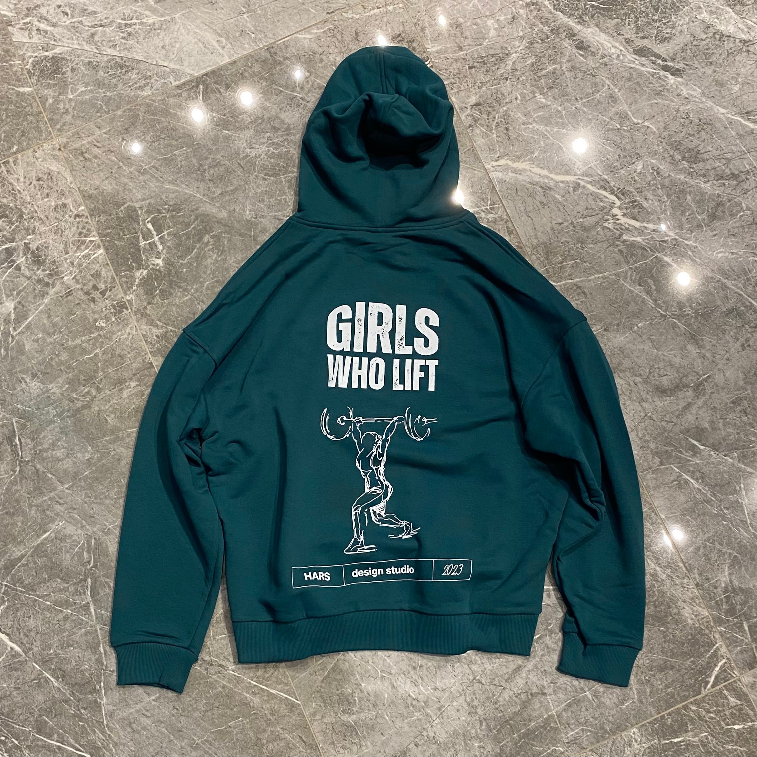 YEŞİL "GIRLS WHO LIFT" HOODIE