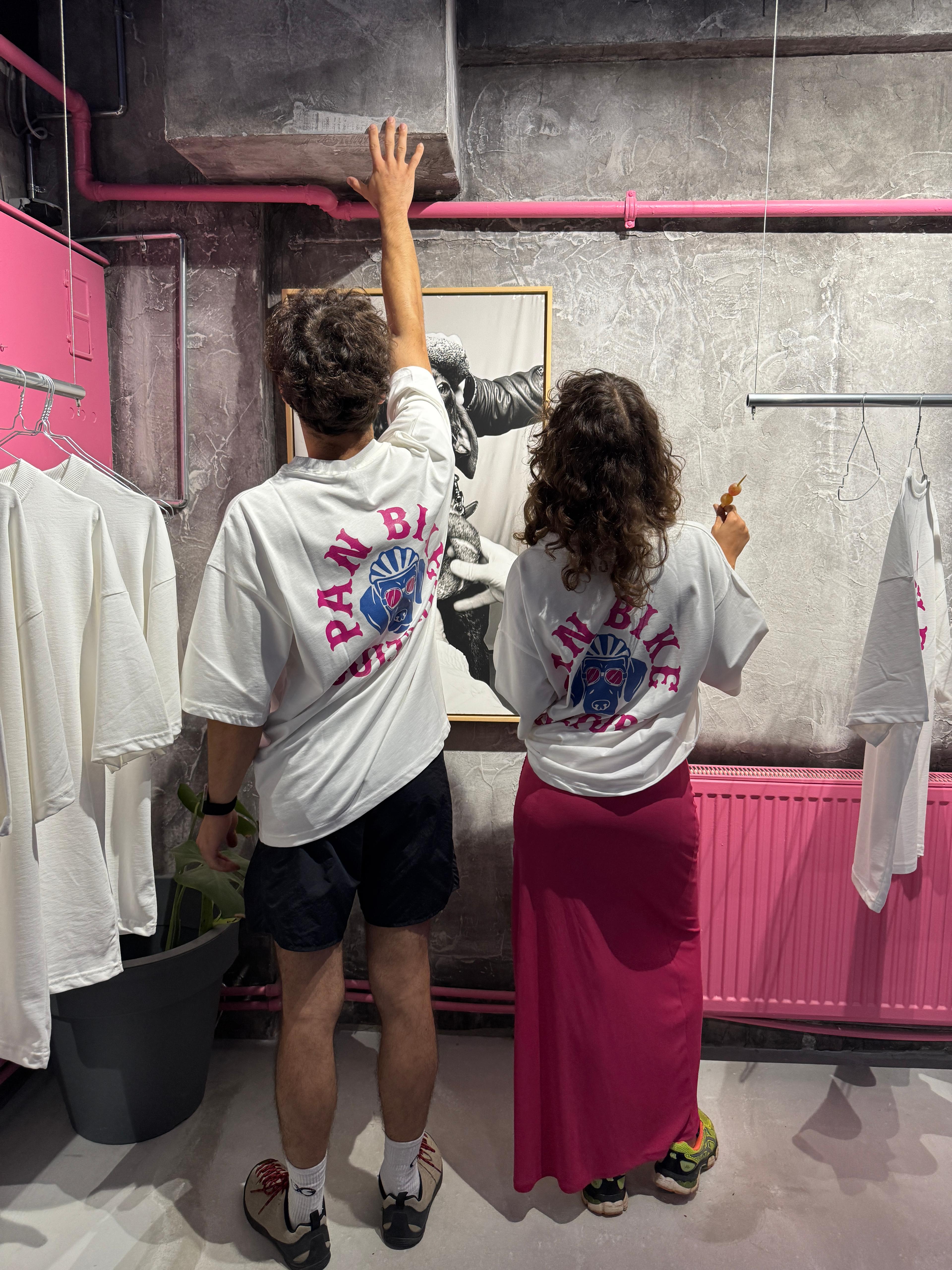 PANBIKECULTURE KIRIK BEYAZ “OVERSIZE” T-SHIRT