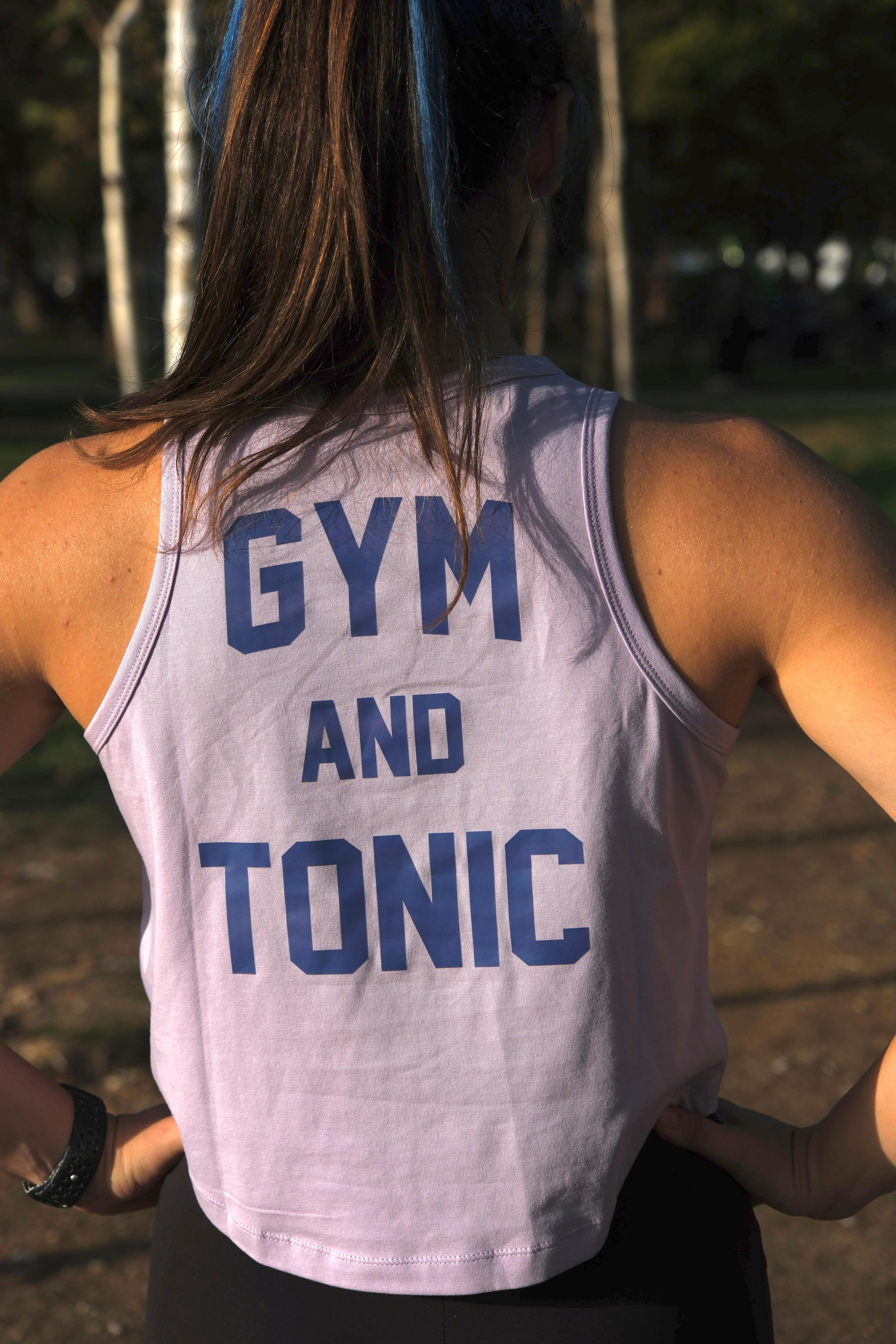 LİLA "GYM AND TONIC" CROPPED TANK