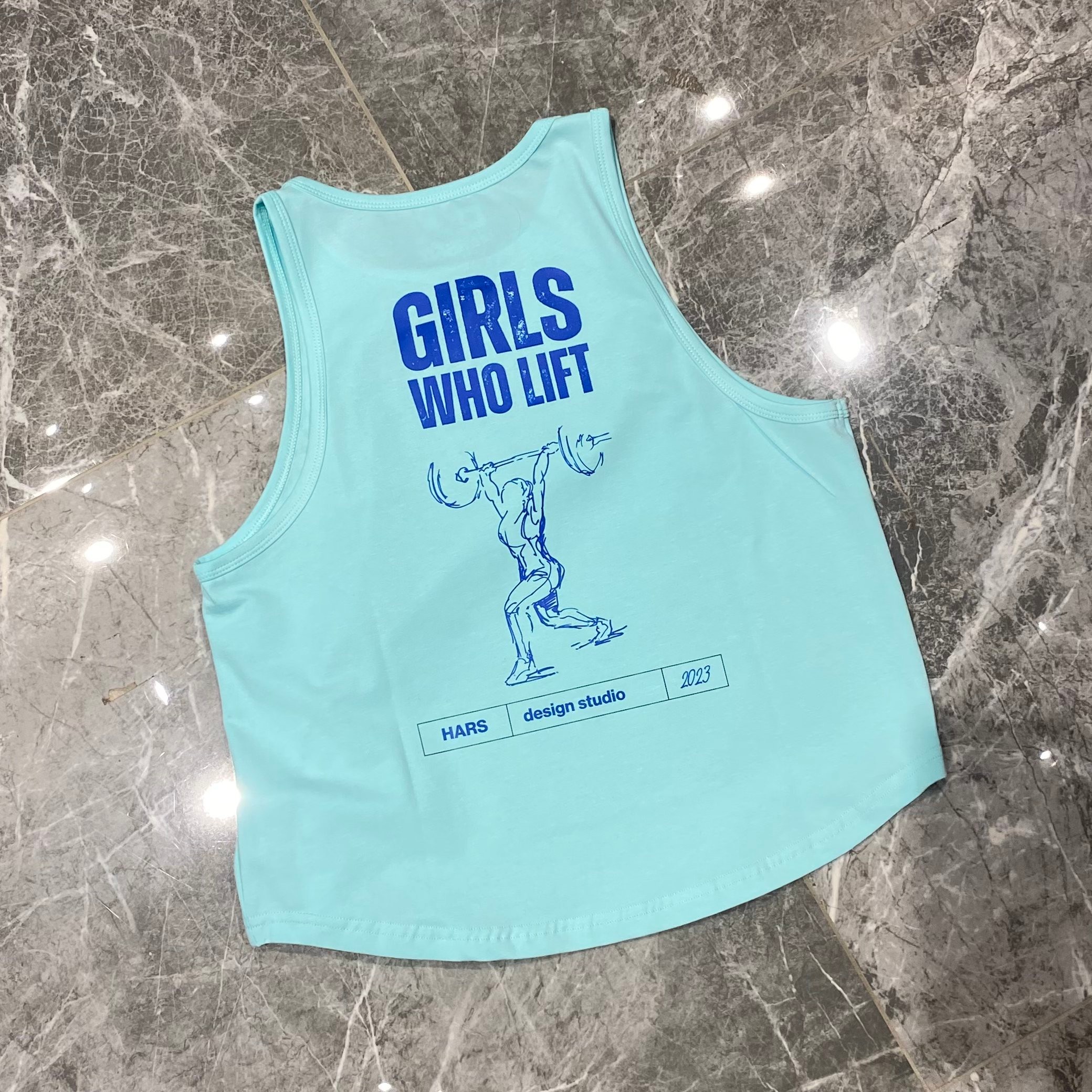 HARS TURKUAZ "GIRLS WHO LIFT" CROPPED TANK