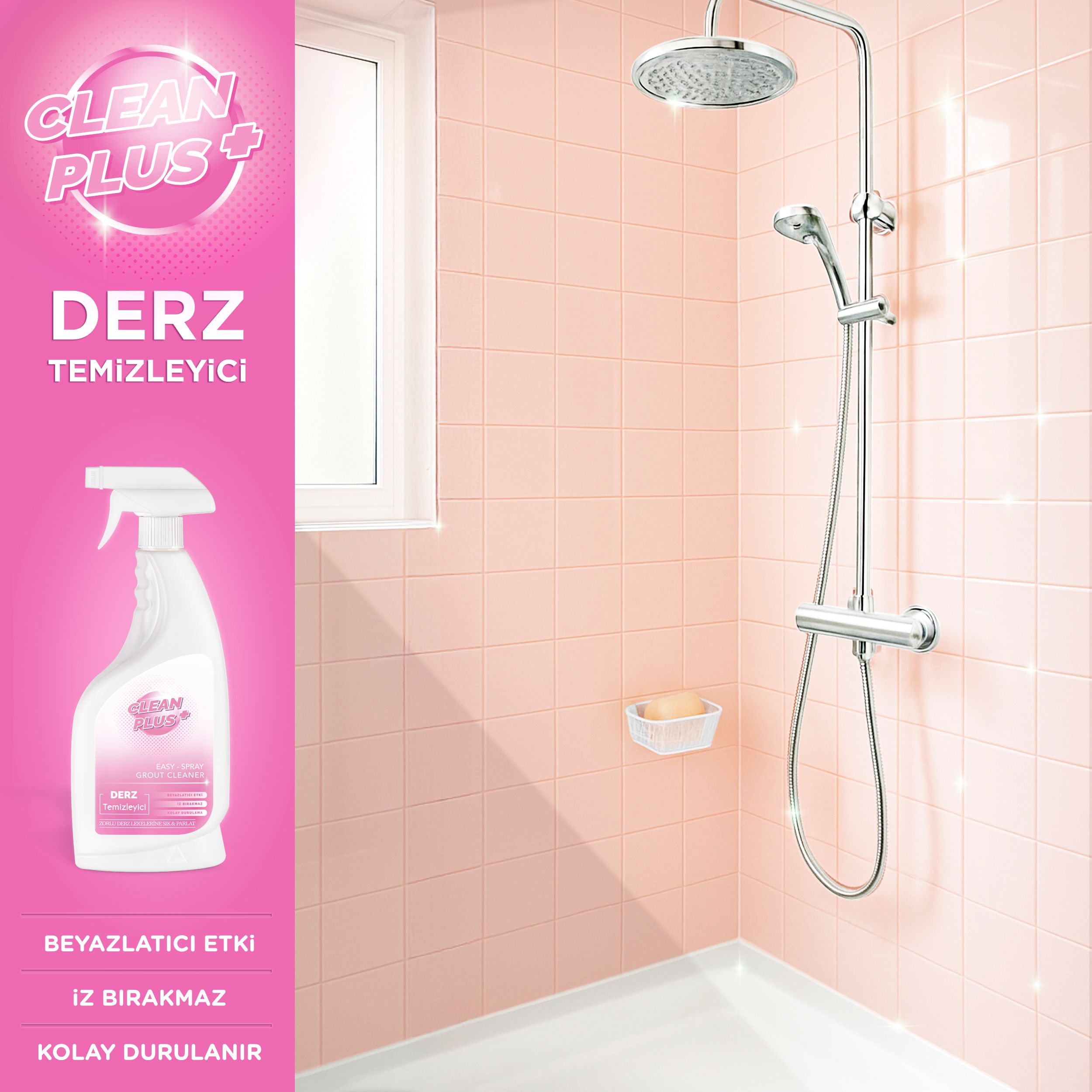 Clean Plus+ Beyazlatıcı Etkili Ultra Güçlü Derz Temizleyici 750 ml