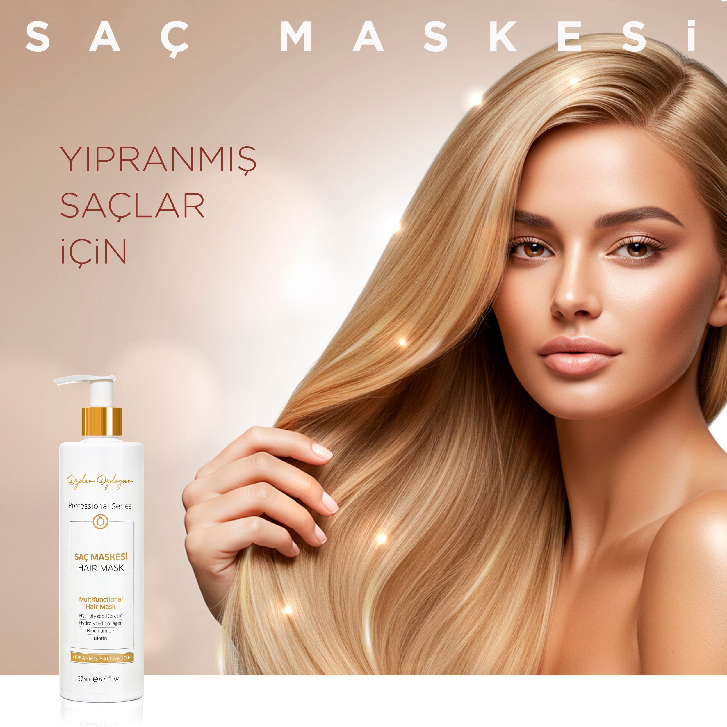 Yıpranmış Saçlar İçin Keratin Ve Biotin İçerikli Onarıcı, Güçlendirici Saç Maskesi