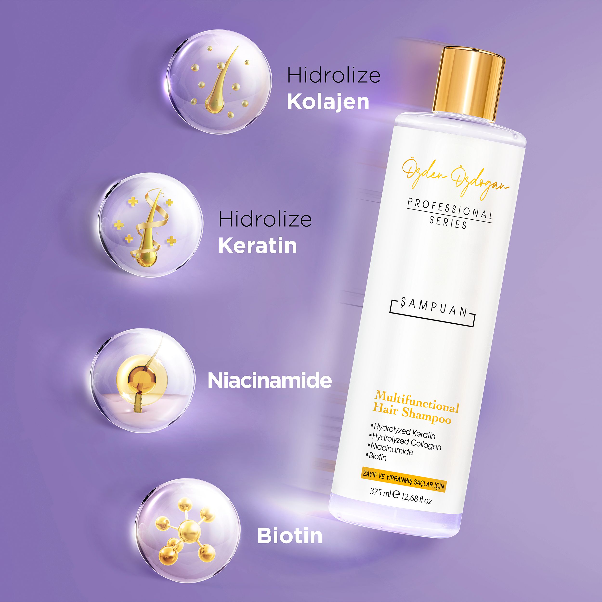 Şampuan Zayıf Ve Yıpranmış Saçlar Için Hızlı Uzamaya Yardımcı Keratin&kolajen Içerikli
