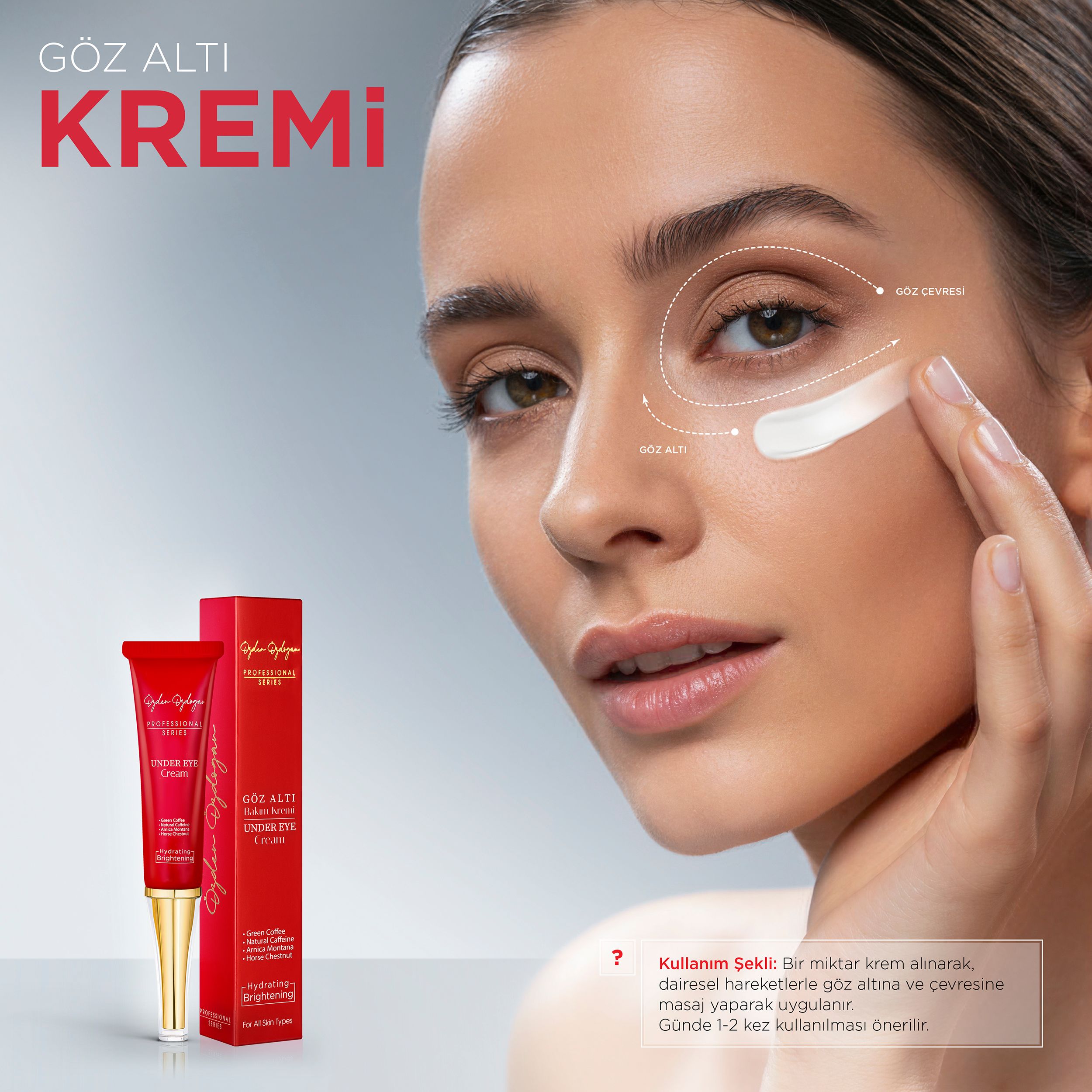Yeşil Kahve & Doğal Kafein İçerikli Aydınlatıcı, Nemlendirici ve Koyu Halka Karşıtı Göz Altı Kremi