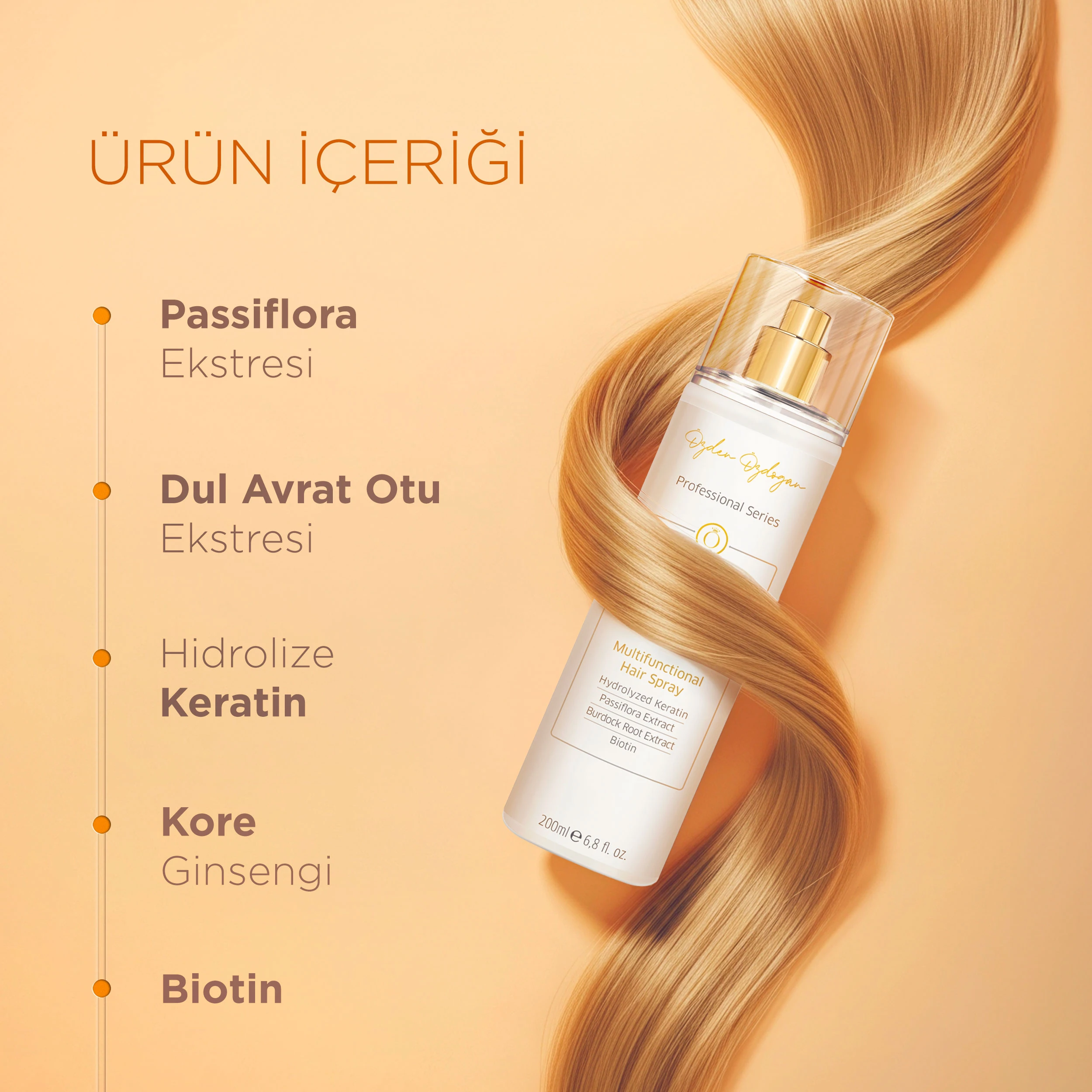 Güçlendirici, Besleyici ve Onarıcı Saç Toniği Keratin & Biotin 200 ml