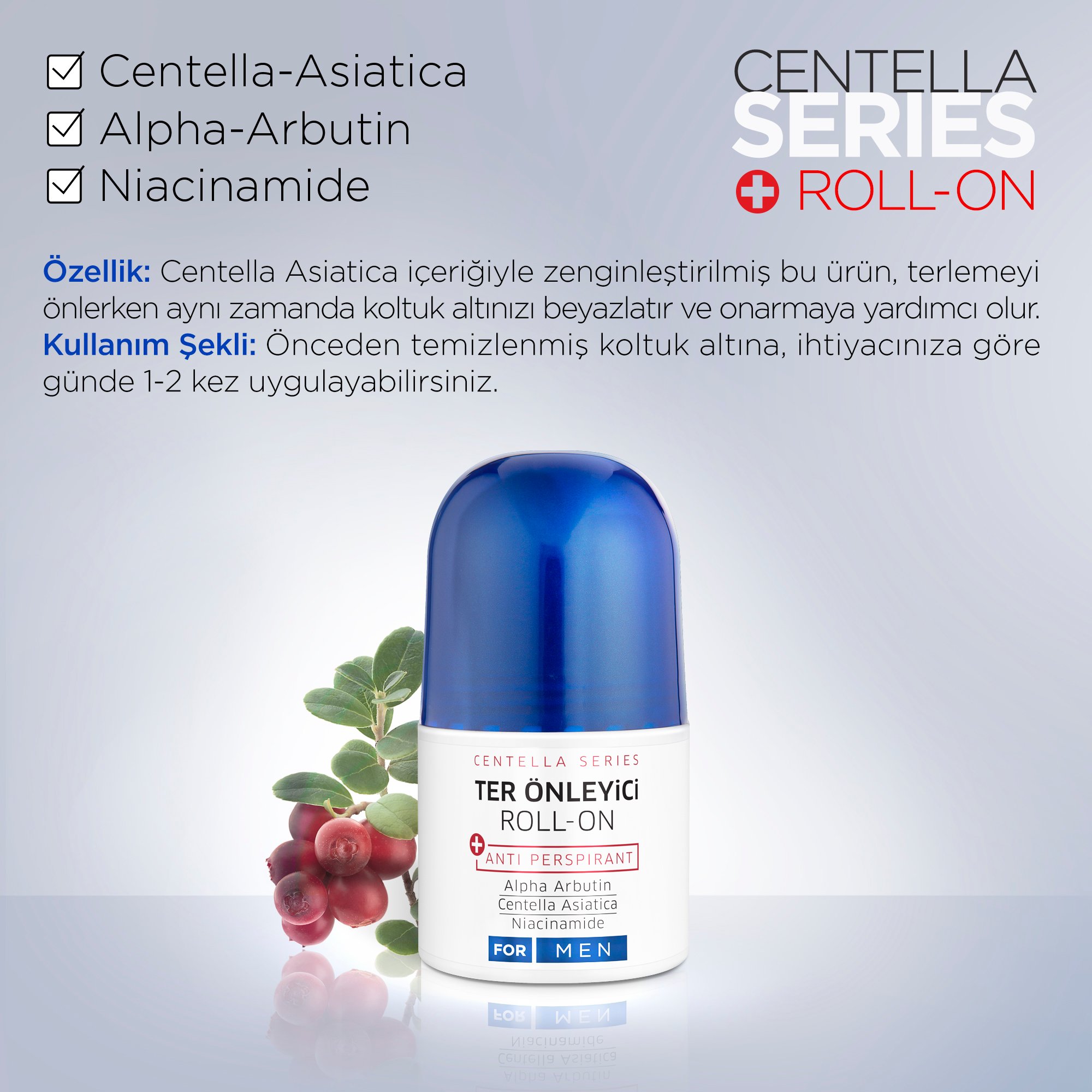 Erkek Ter Önleyici Beyazlatıcı Etkili Roll-On Antiperspirant 50ml