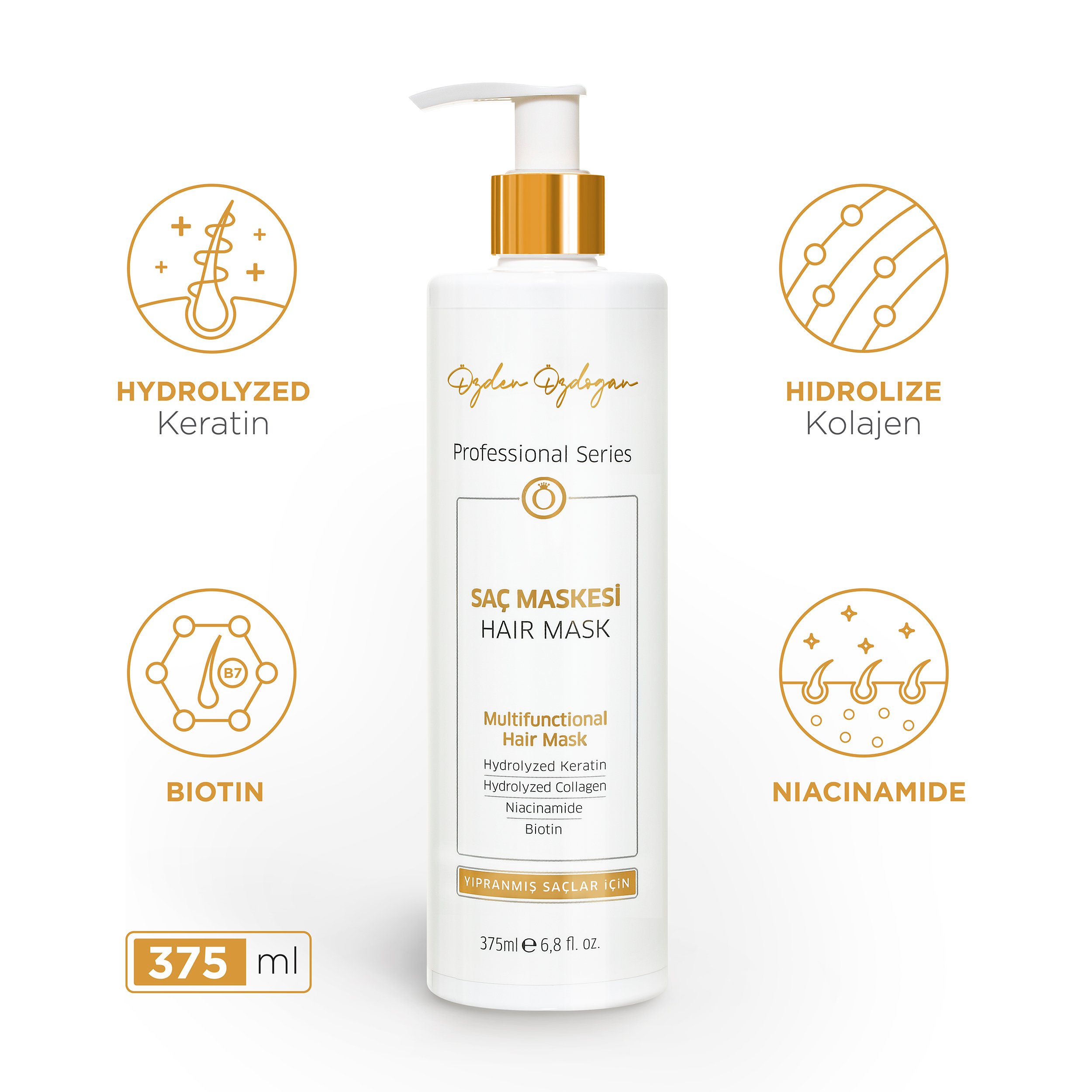 Yıpranmış Saçlar İçin Keratin Ve Biotin İçerikli Onarıcı, Güçlendirici Saç Maskesi