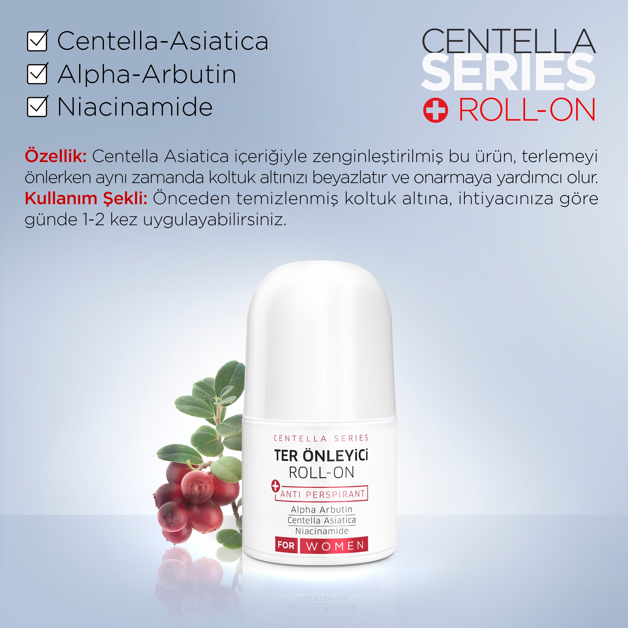 Kadın Beyazlatıcı Etkili Ter Önleyici Roll-On Antiperspirant 50ml