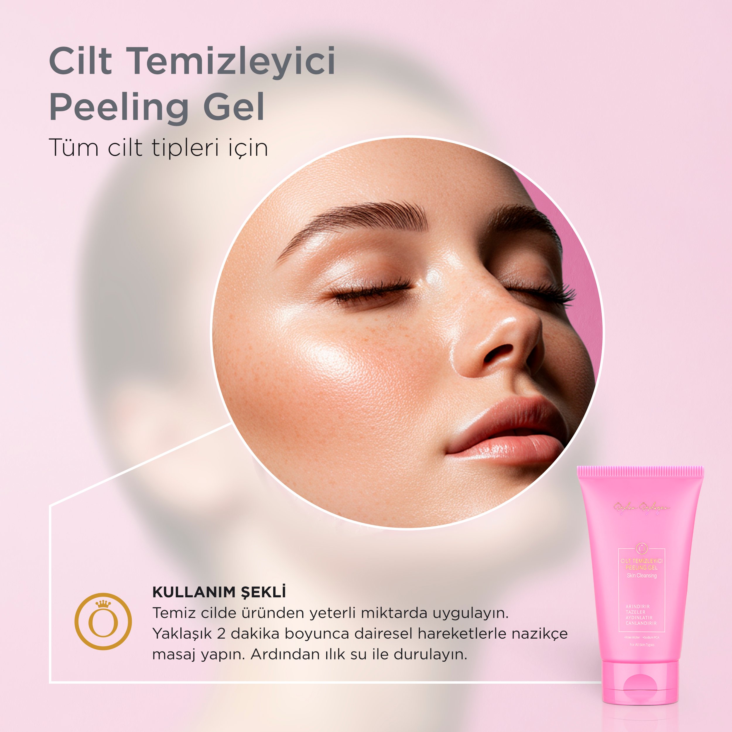 Gül Suyu İçerikli Arındırıcı ve Aydınlatıcı Peeling Jel 150 ml