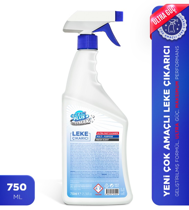 Clean Plus+ Çok Amaçlı Ultra Güçlü Leke Çıkarıcı 750 ml