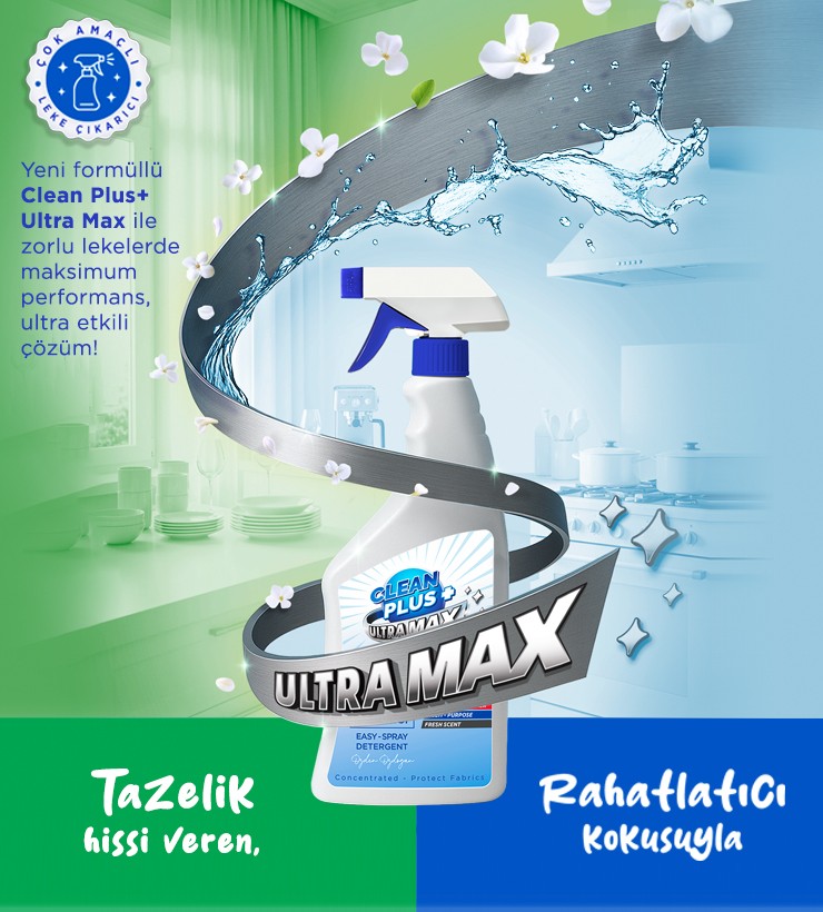 Clean Plus+ Çok Amaçlı Ultra Güçlü Leke Çıkarıcı 750 ml