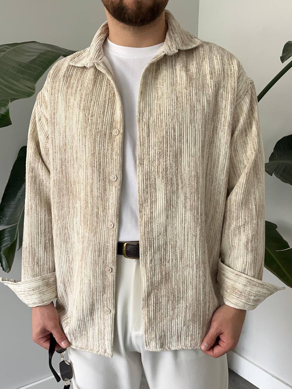 Batik Kadife Oversize Gömlek