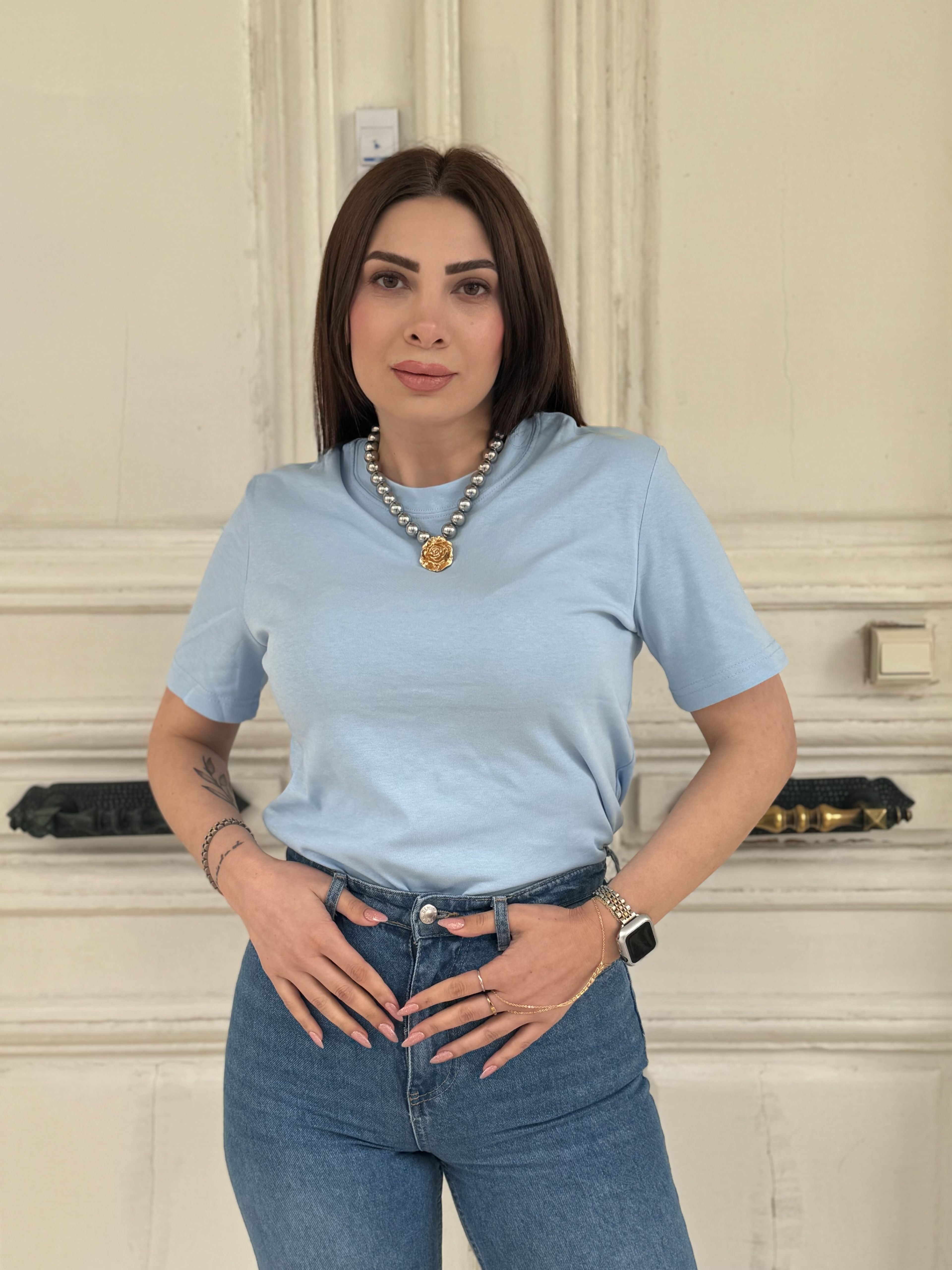 MASSİ BASİC TŞÖRT  - Bebe mavi