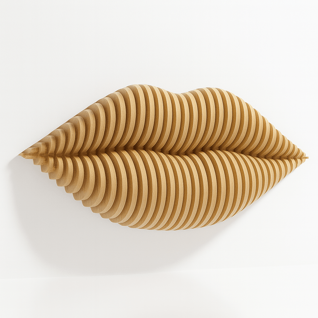 Parametrik Lips Heykeli Duvar 