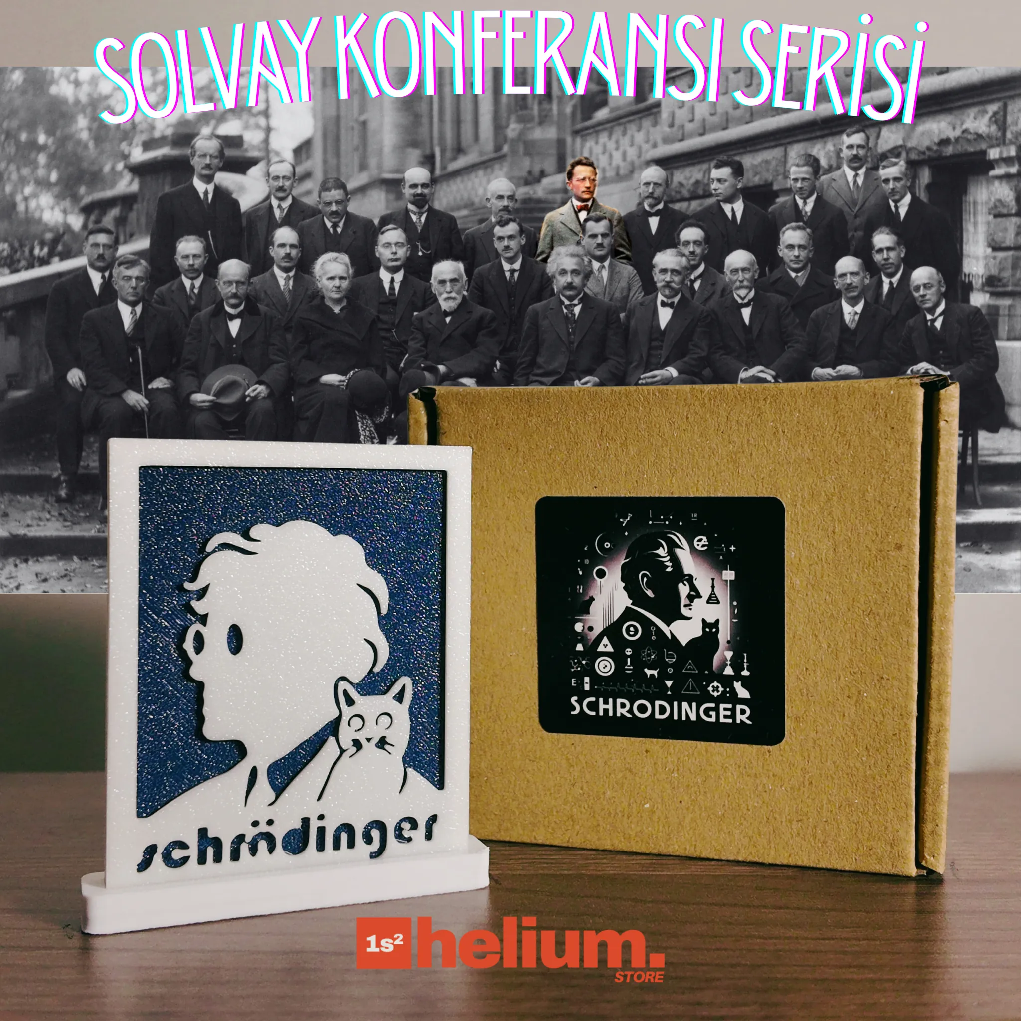 Schrödinger - Masaüstü Çerçeve Figür