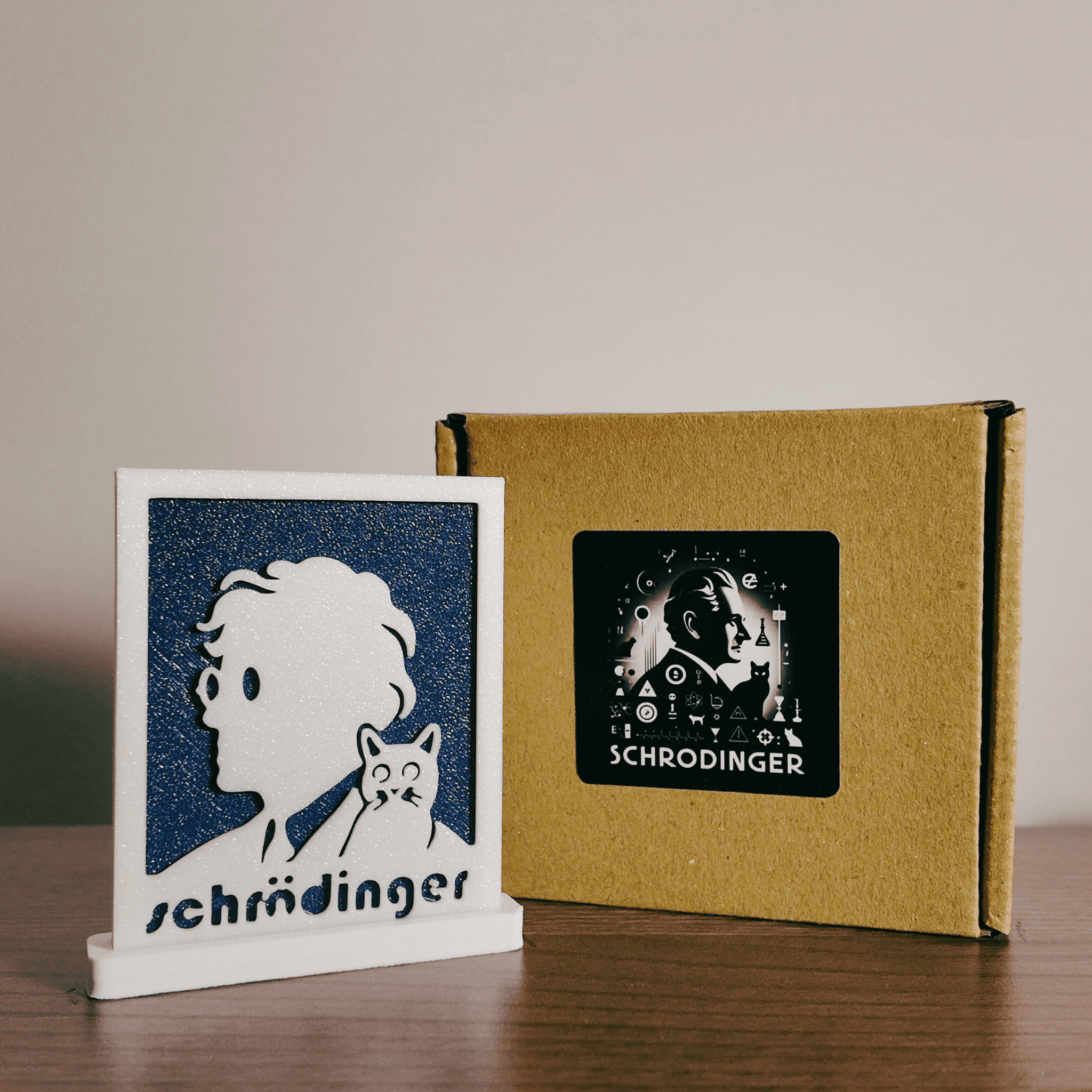 Schrödinger - Masaüstü Çerçeve Figür