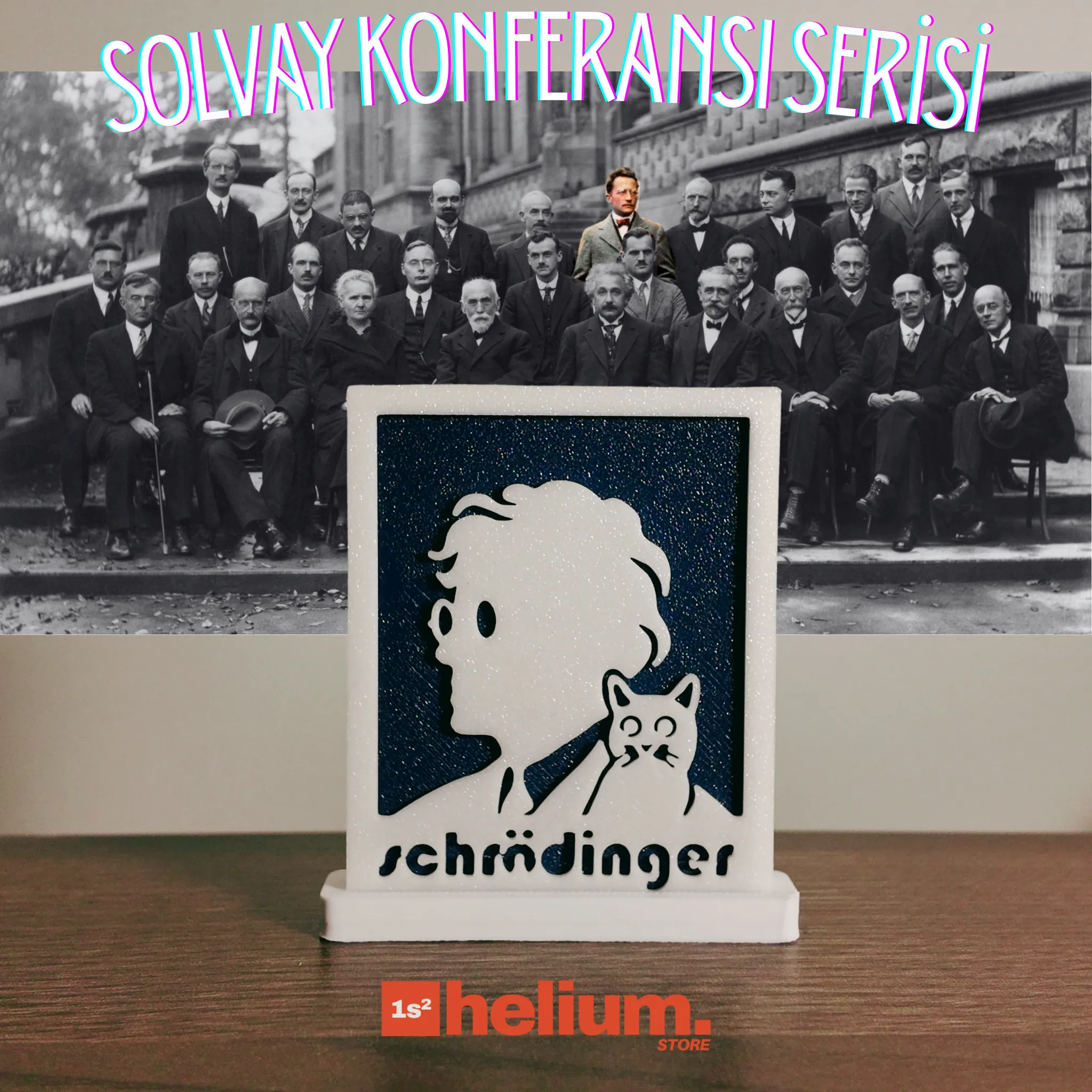 Schrödinger - Masaüstü Çerçeve Figür