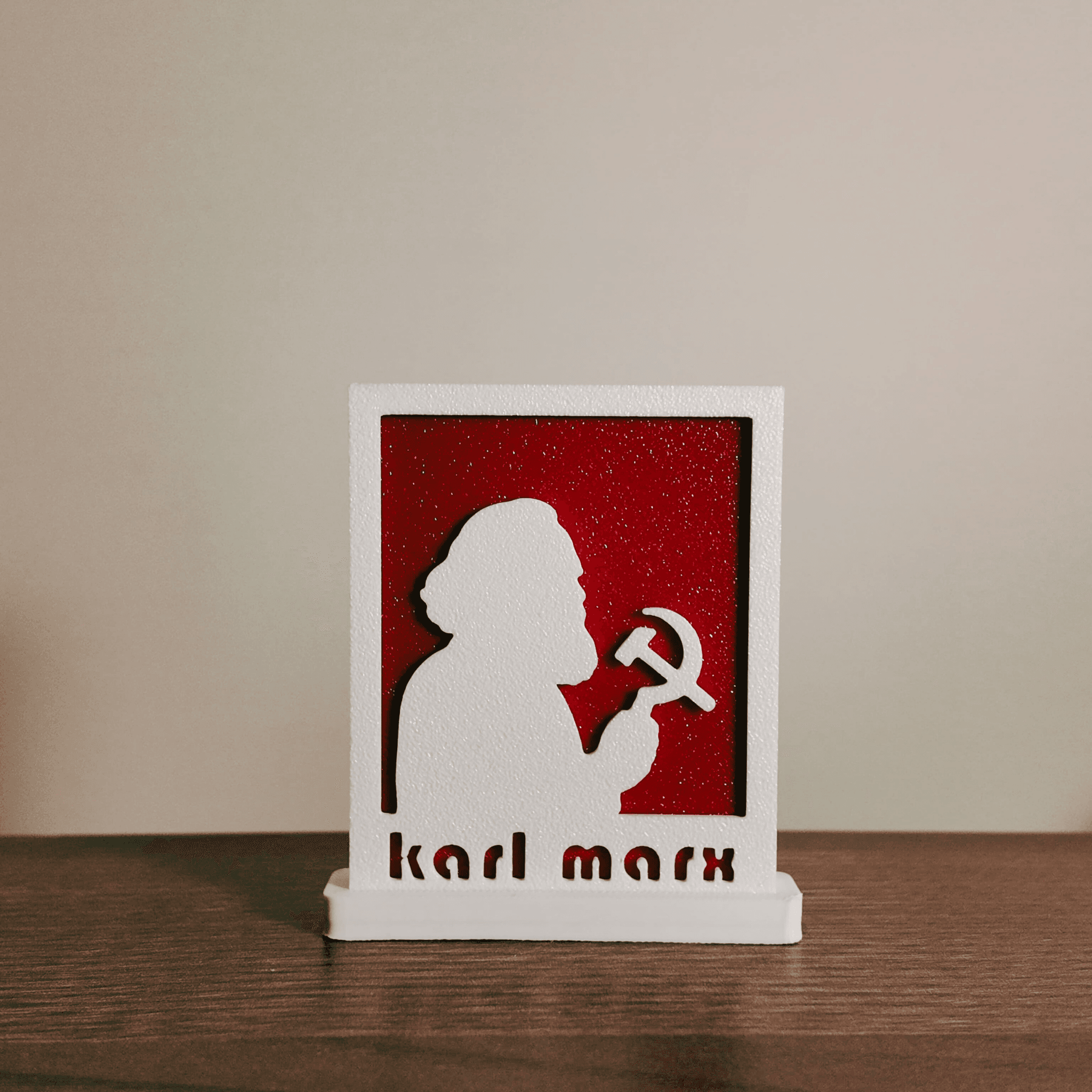 Karl Marx - Masaüstü Çerçeve Figür