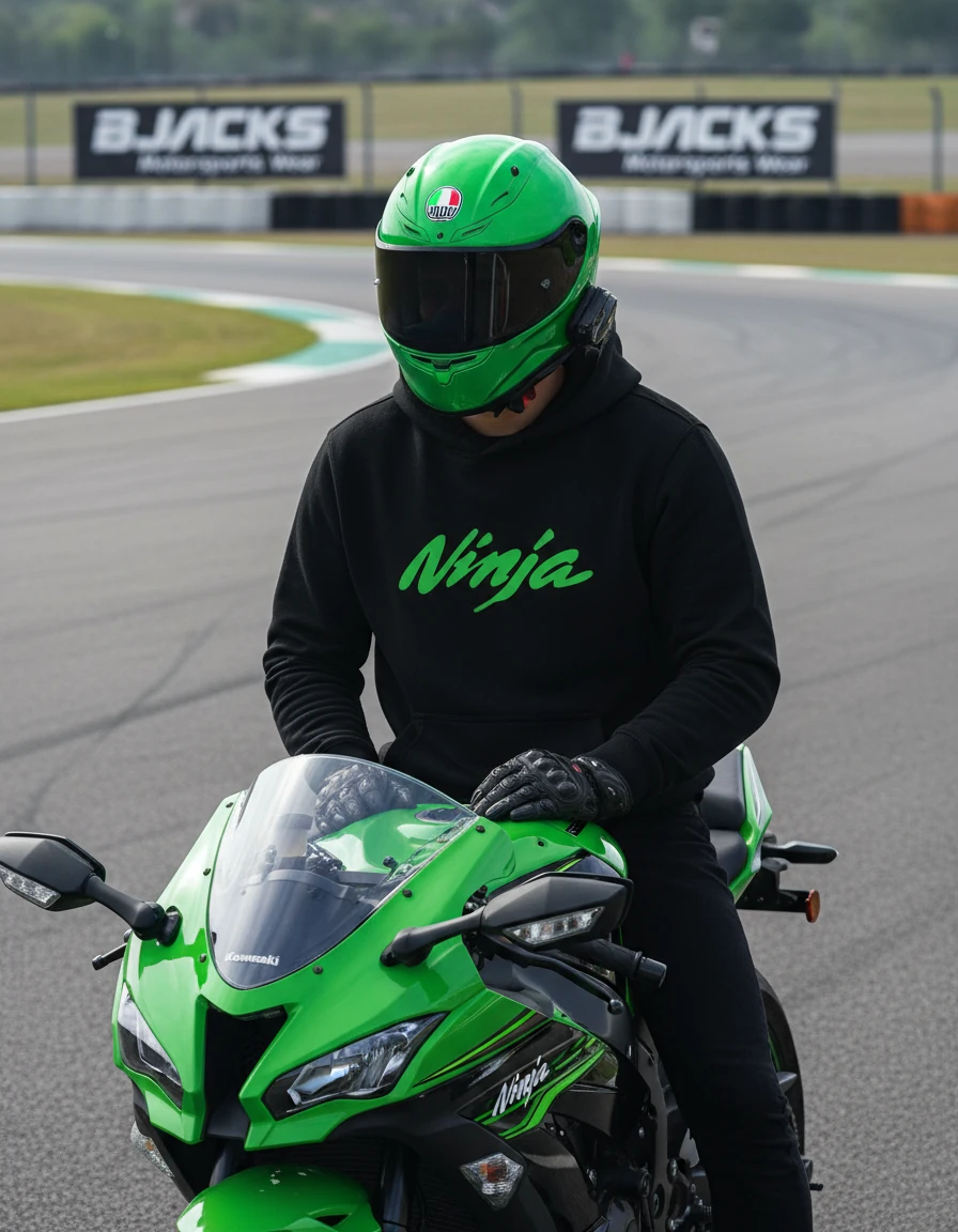 Kawaski ZX-10R Hoodie – Pist Ruhunu Yansıtan Tarz 