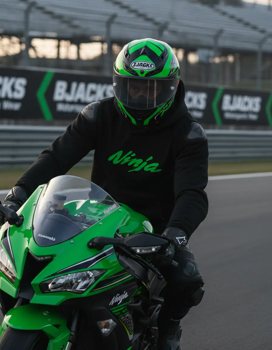 Kawasaki ZX-6R Hoodie – Pist Ruhunu Yansıtan Tarz | BJACKS